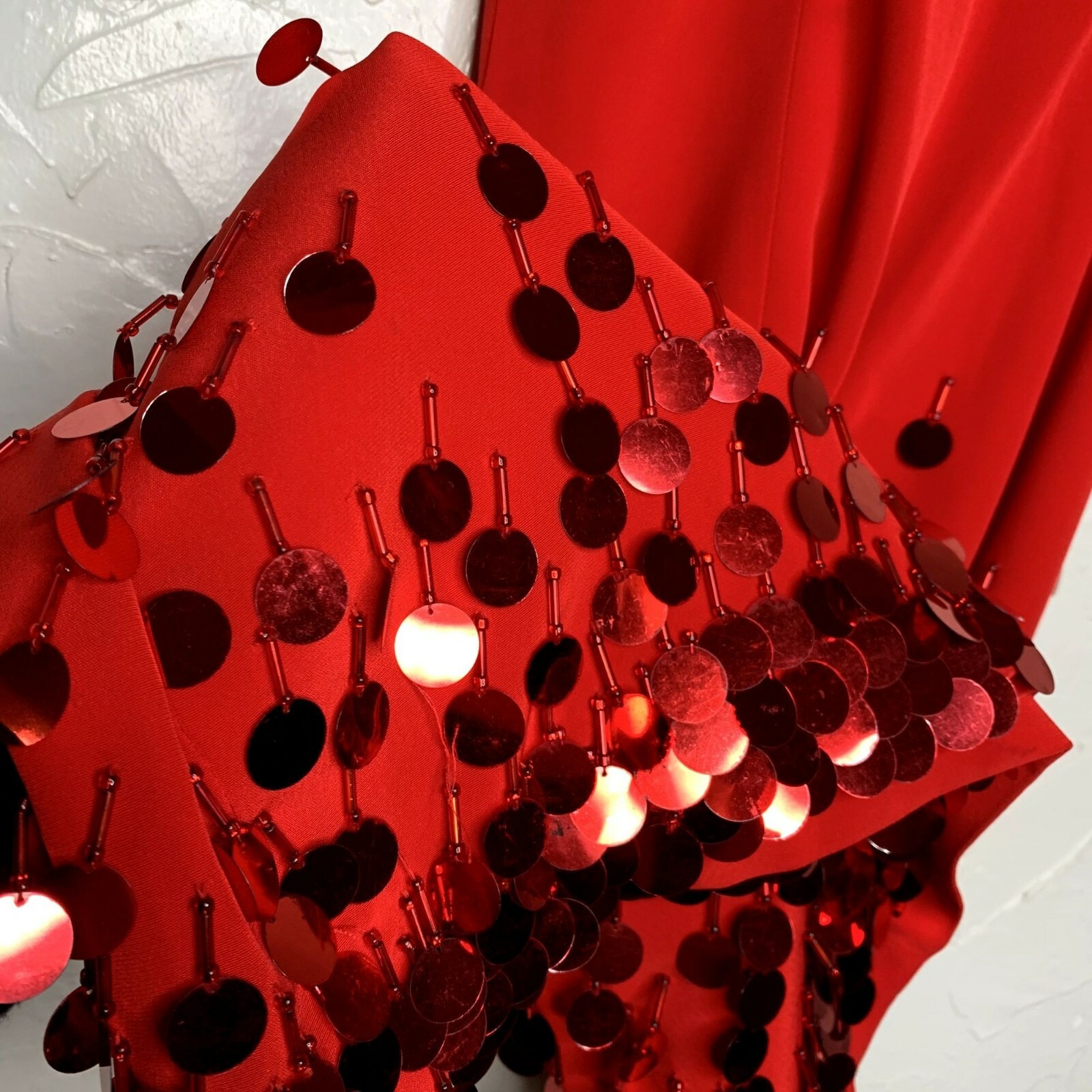 Vintage Gilar Evenings Red Sequin Mini Dress