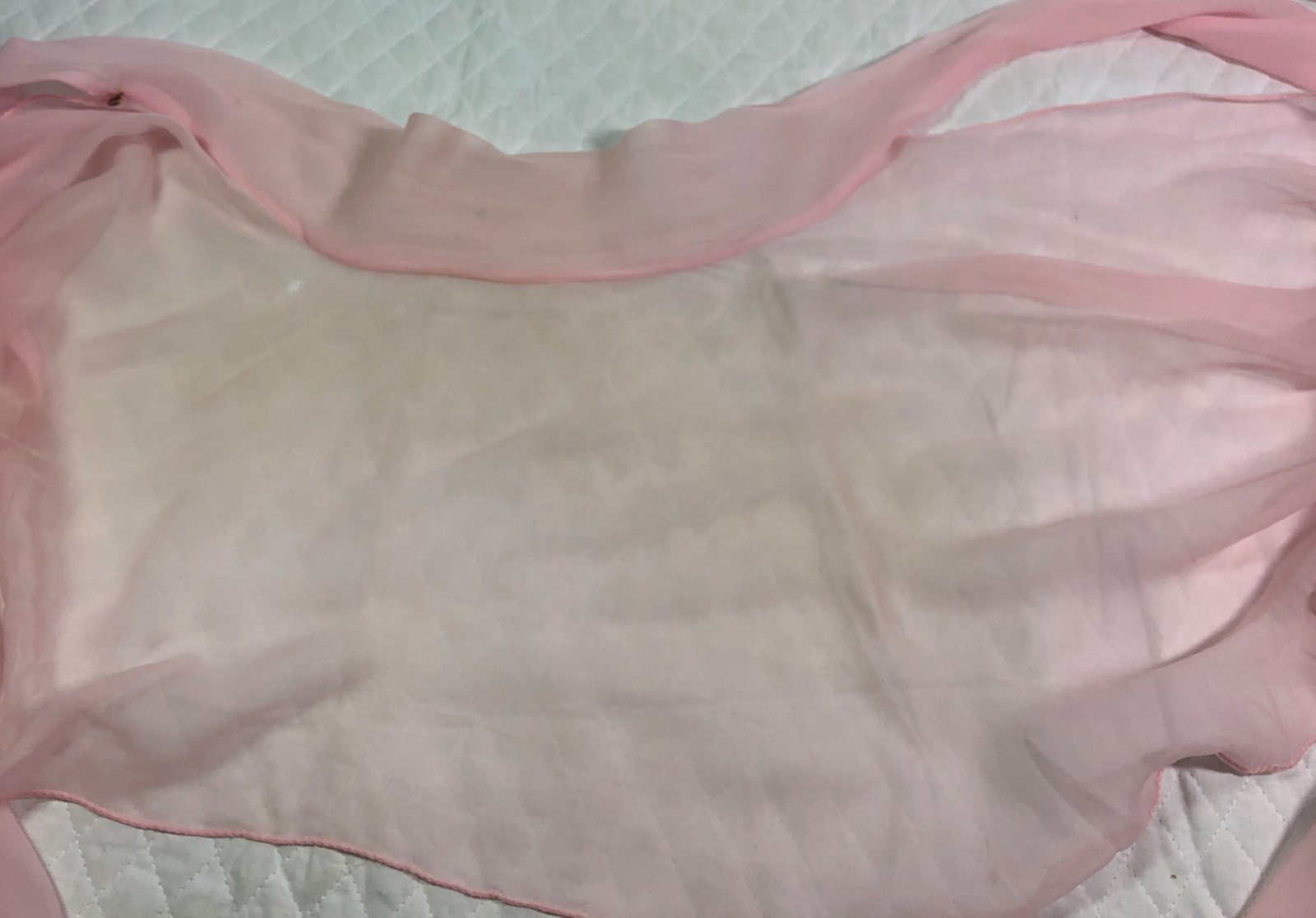 1970s Pink Double Knit Polyester Evening Gown Maxi Dress 9/10