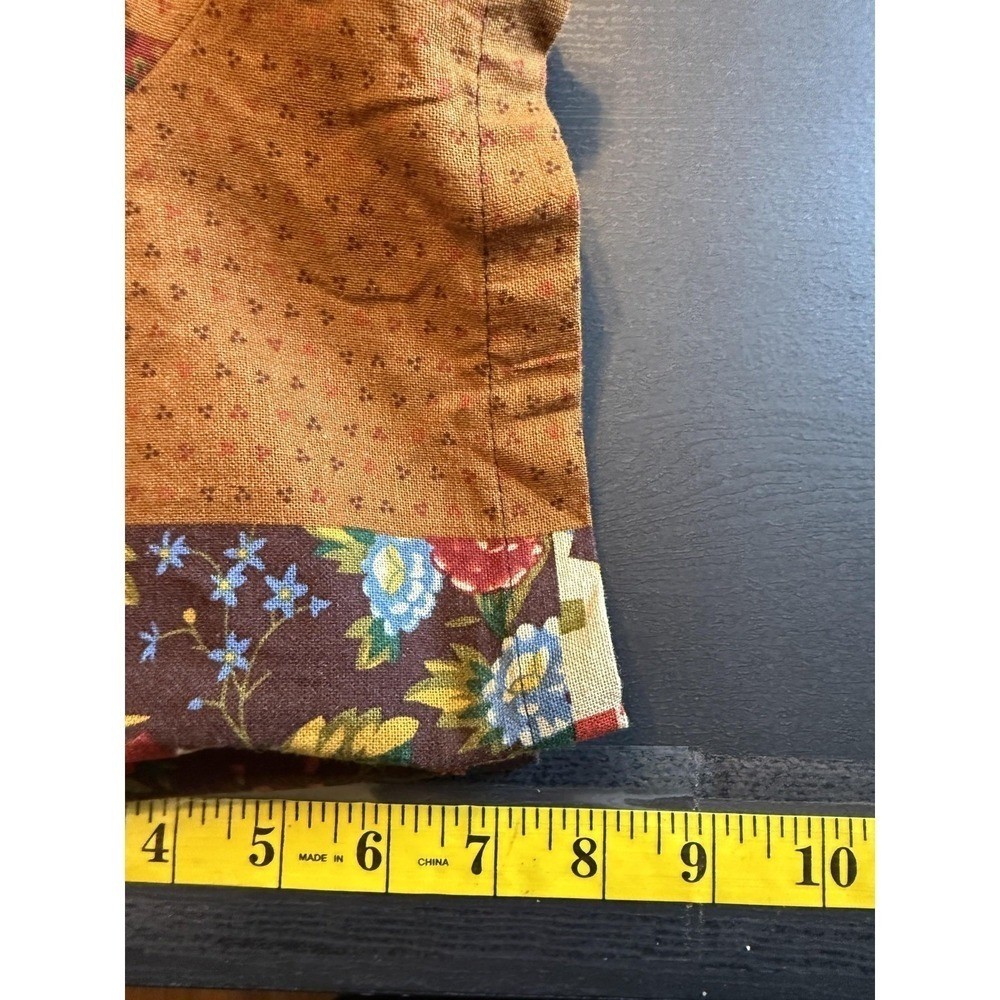 SHEIN Patchwork Floral Button Top Womens XXL Multicolor Indie Sleaze Blouse