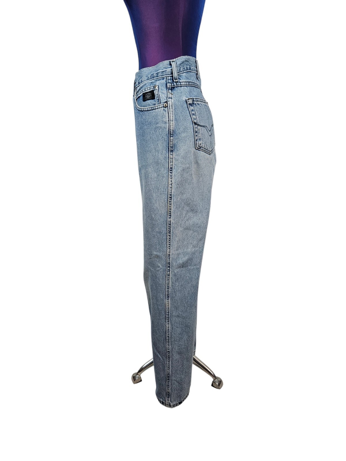 Vintage Distressed Harley Davidson Light Wash Relaxed Fit Jeans Size 16L C82