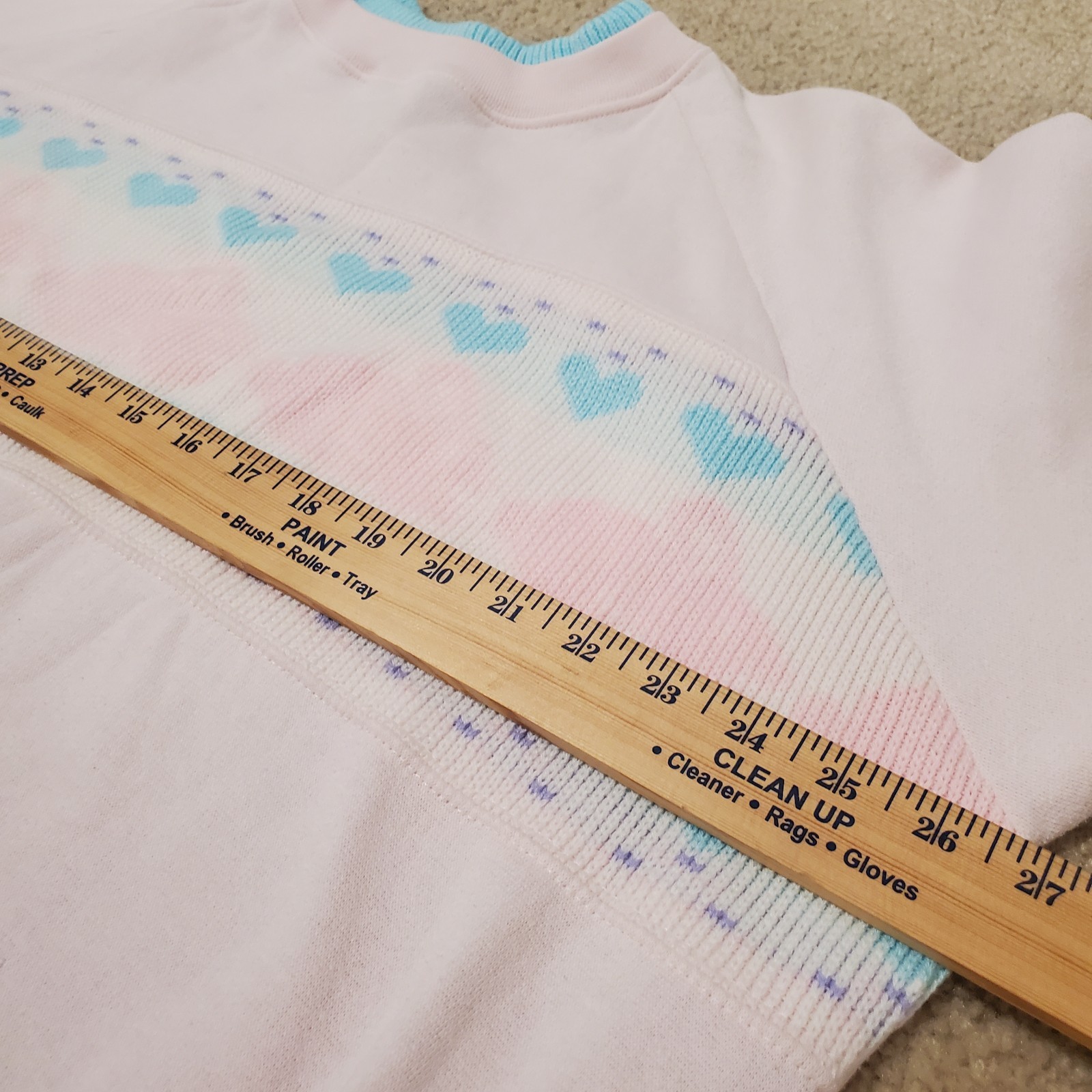 Mister Noah Plus Sweatshirt Knit Bunnies Hearts Pink 42 22W Womens Sweater VTG