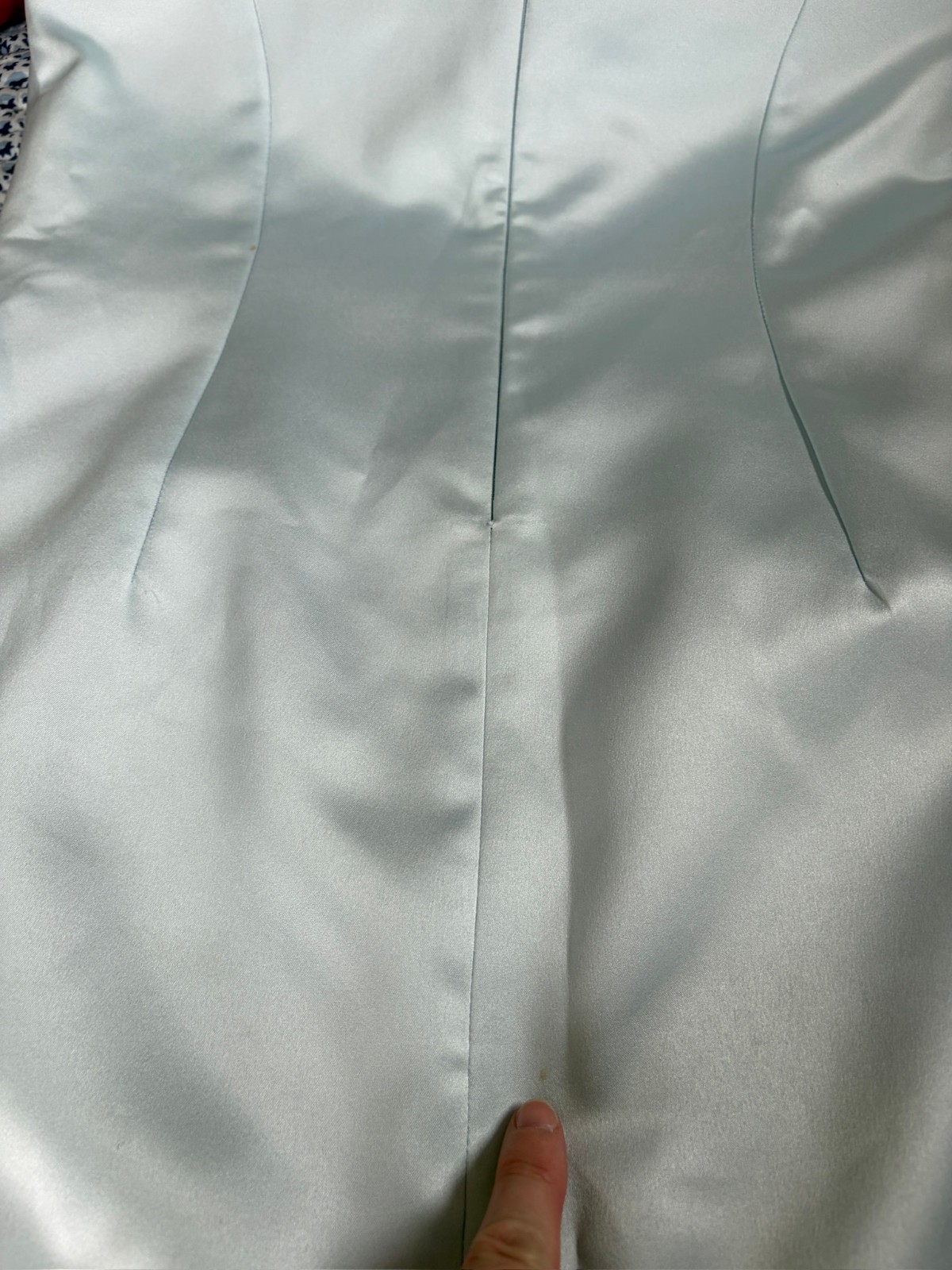 Jessica McClintock Gunne Sax Baby Blue Cheongsam Style Gown Sz 13/14 Y2K USA