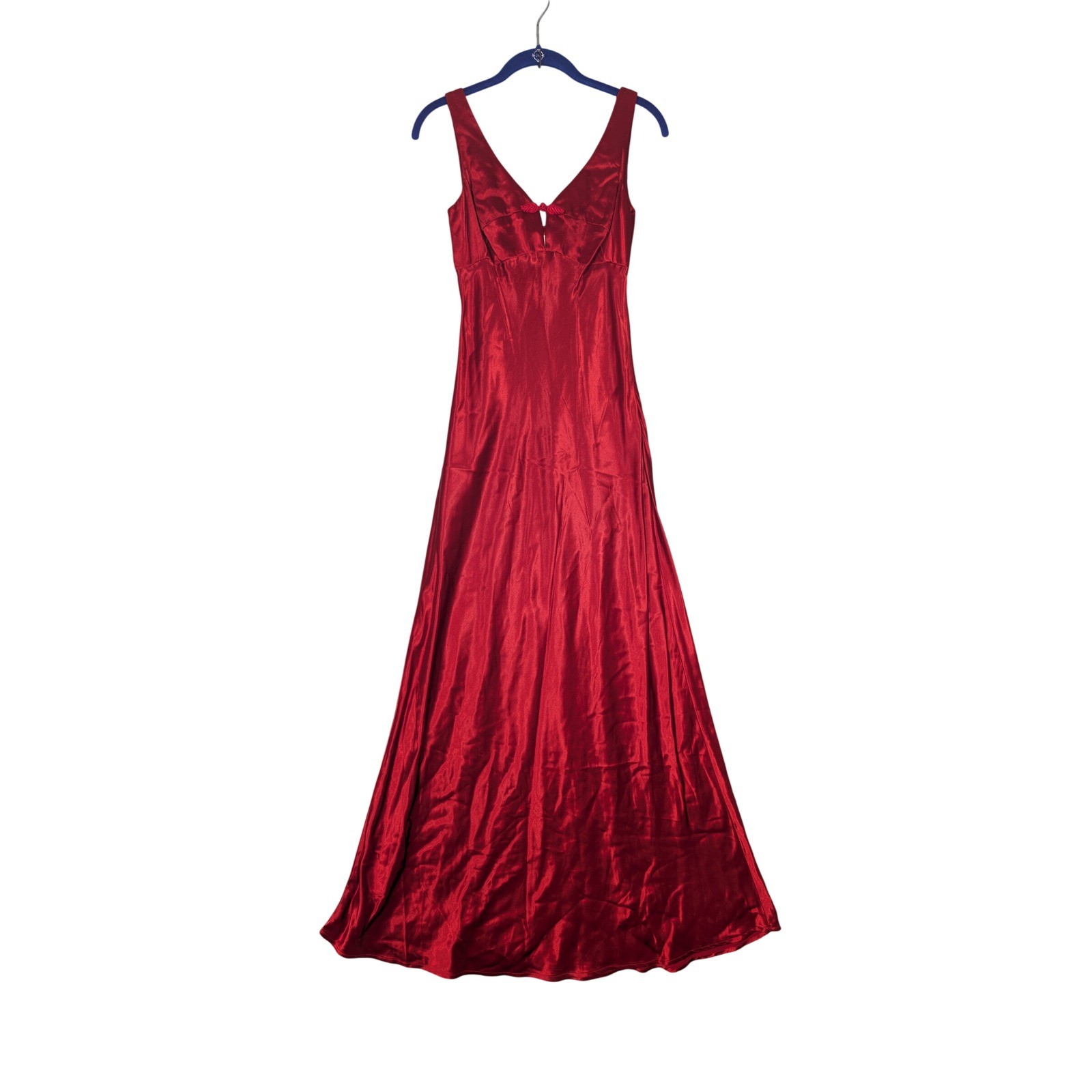 Rampage Maxi Dress Womens 5 Red Vintage 90s Satin Glamour Vampire Sirencore