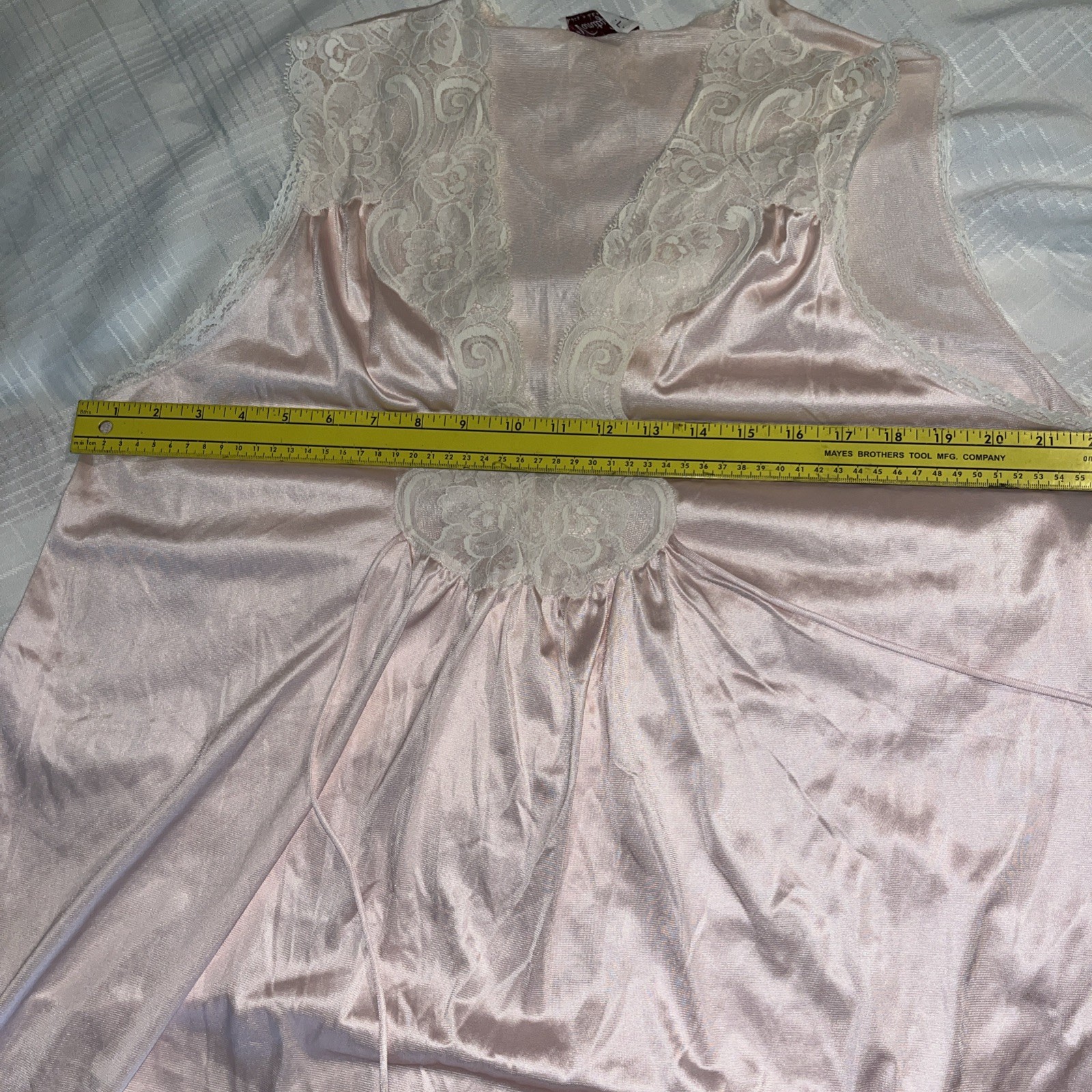Vtg Vanity Fair Peignoir Maxi Set Size L Pink Grecian Glam Mad Men Fairy Core