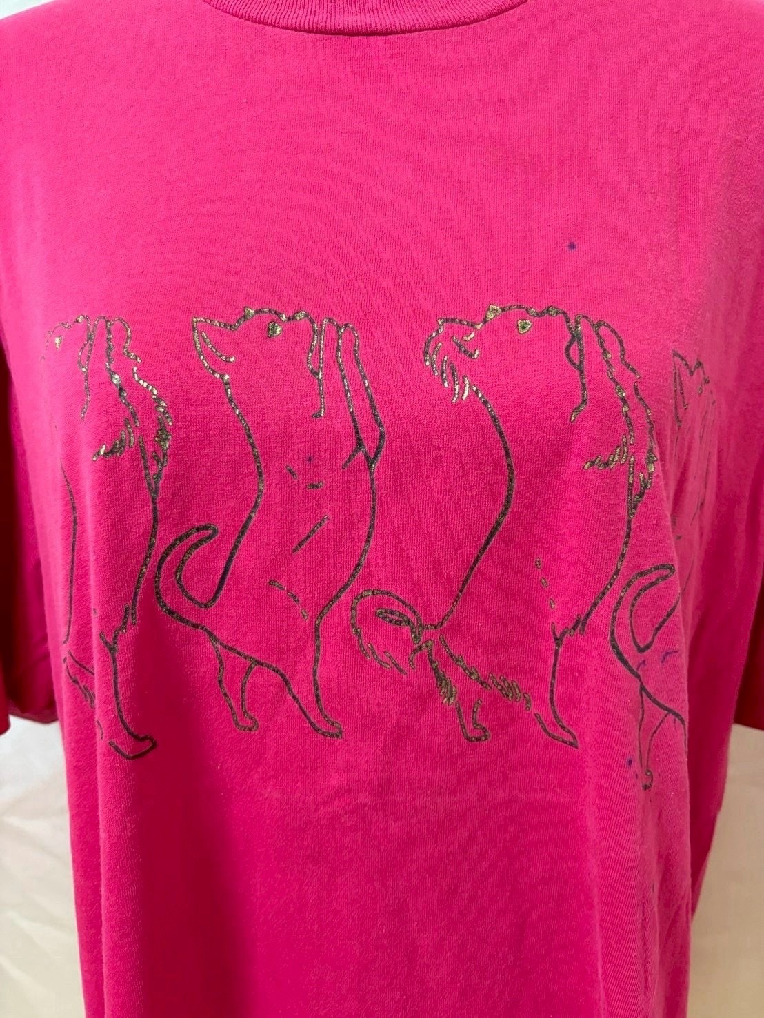 Vintage 1990s Fruit of the Loom Cat kitten Graphic T shirt SizeXXL Made in USA