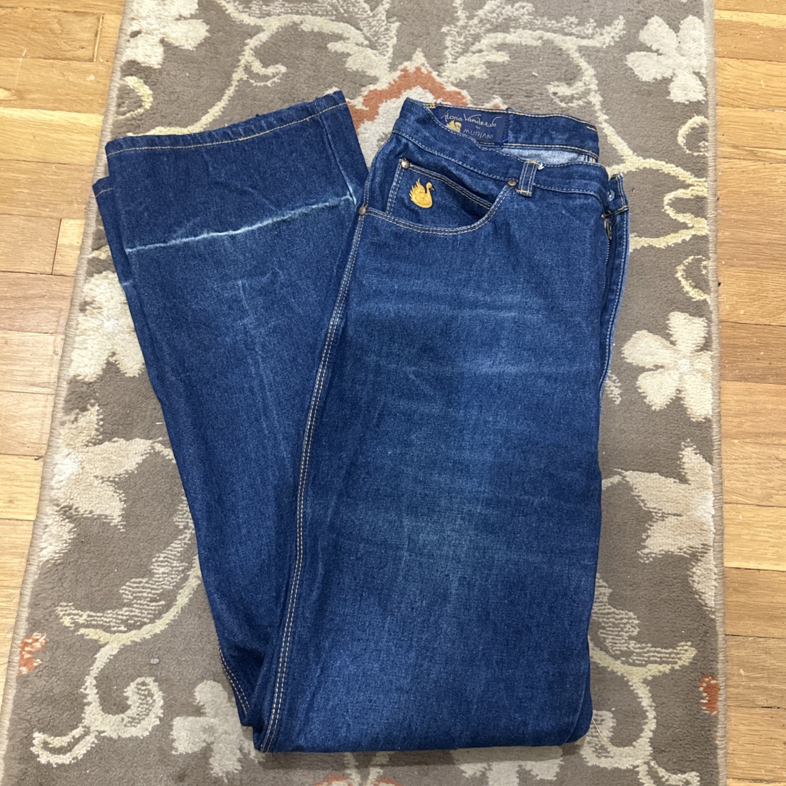 Vintage 70s80s Gloria Vanderbilt Murjani Jeans High Rise 32&Prime; W Dark Wash Tall