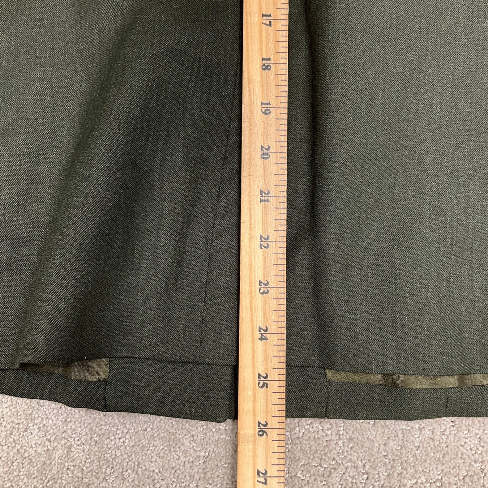 Pendleton Pantsuit Womens 18W Green Corporate Minimalist Preppy Wool USA VTG