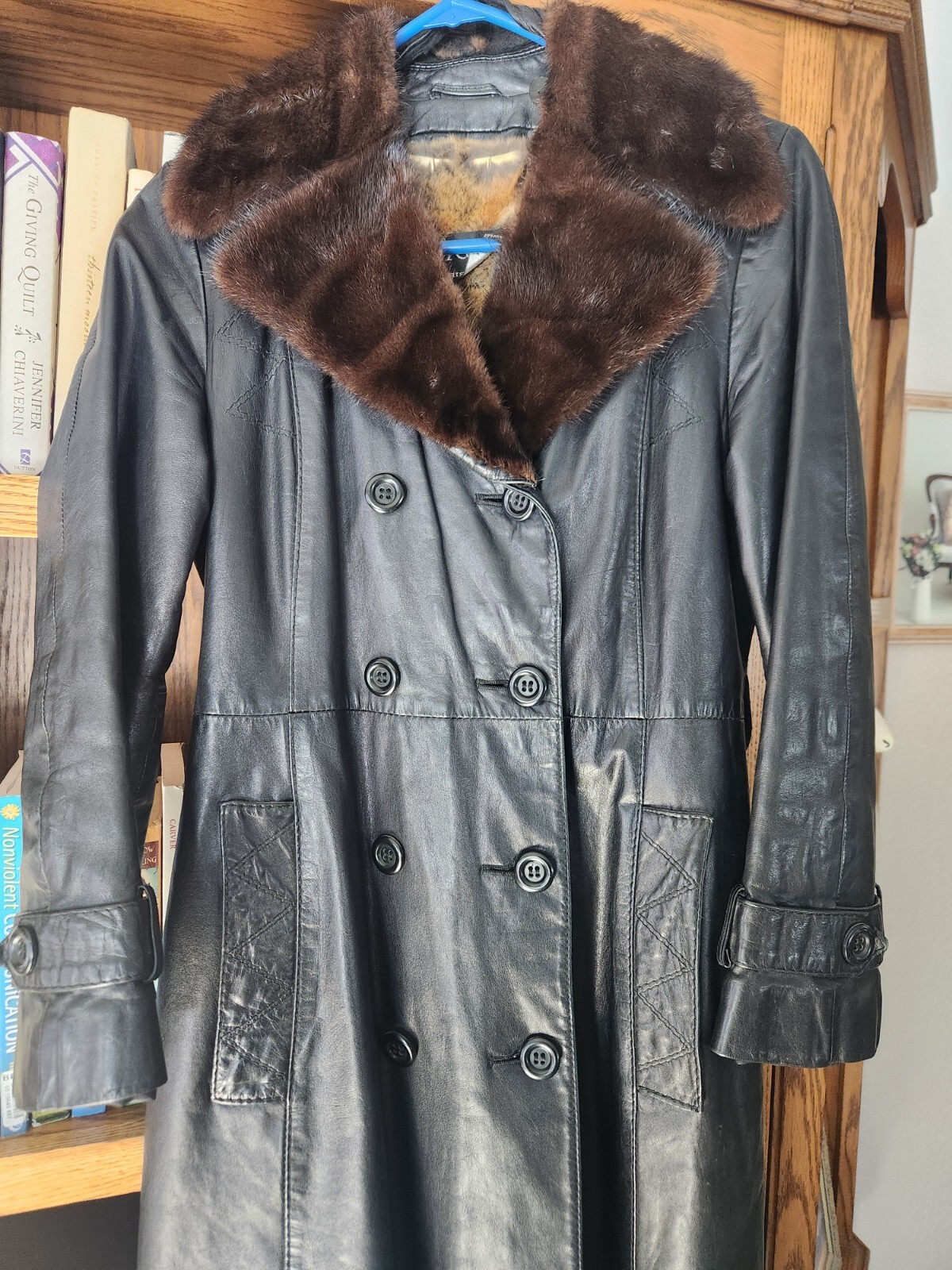 Saks Fifth Avenue Revillon Boutique Paris Trench Mink Hamster Leather Fur Coat