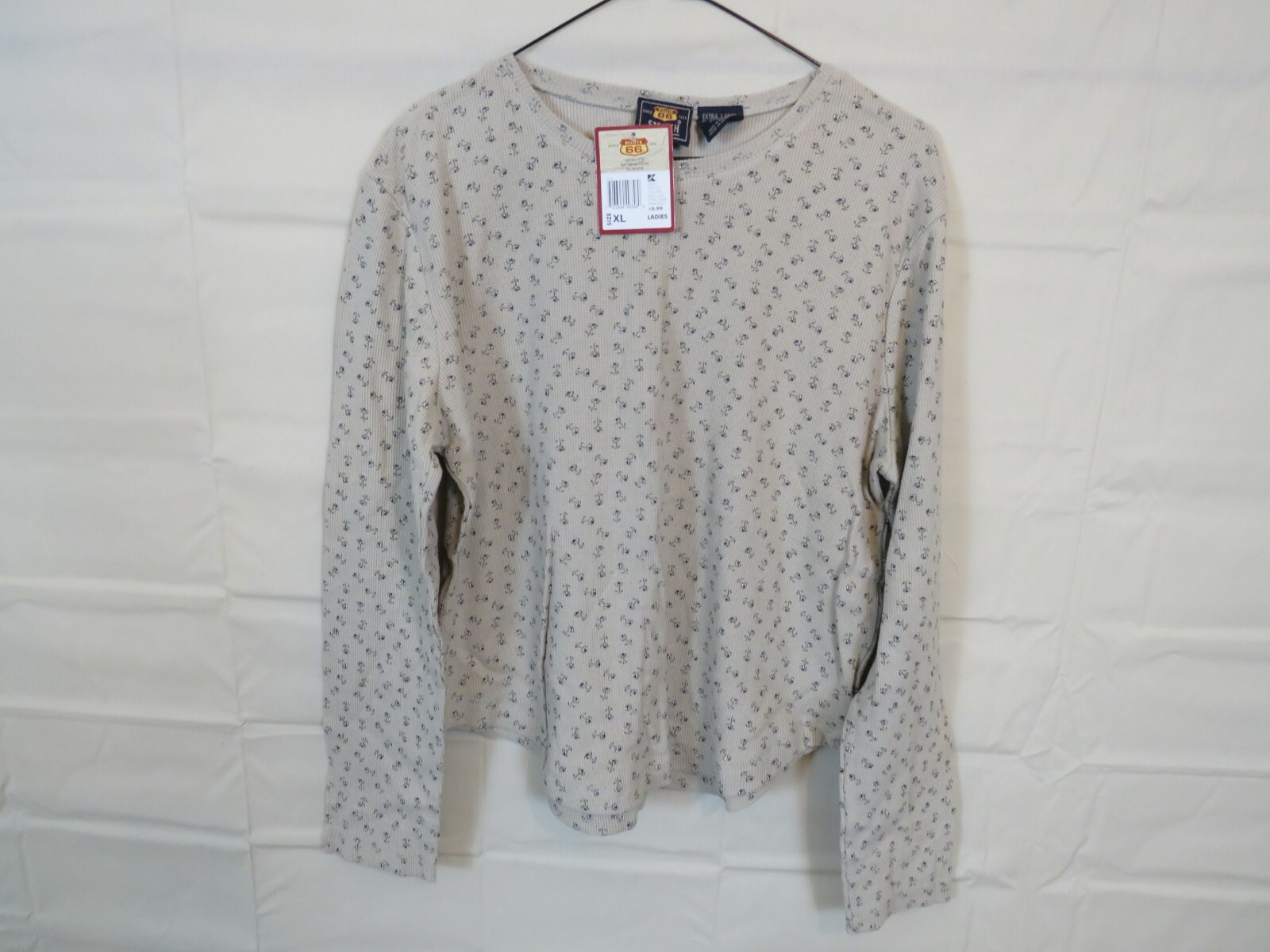 NOS Vintage Ladies Shirt Route 66 Stretch Fit XL with tags Floral