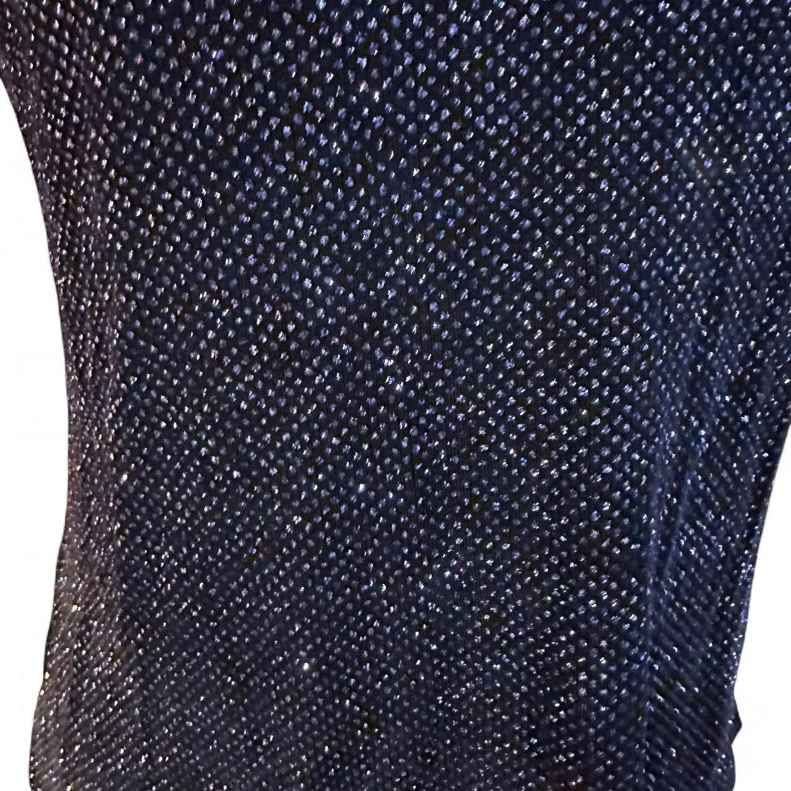Studio Y Sparkling Navy V-Neck Slinky Tank Top