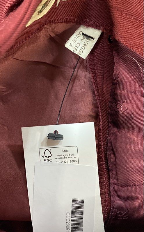 Vintage 90s Gucci Women&rsquo;s Burgundy Pleated 100% Wool Trousers Pants Sz IT 38