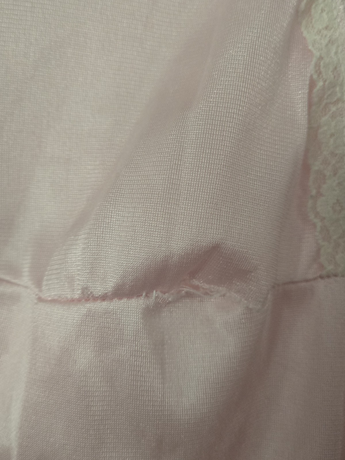 Vintage 1950s/1960s Mary Barron Maxi Nightgown Soft Pastel Pink Nylon Fabric