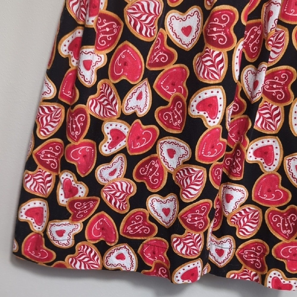 Vtg Style Fervour Modcloth Heart Cookie Dress Valentine&rsquo;s Day Retro Pinup Med Lg