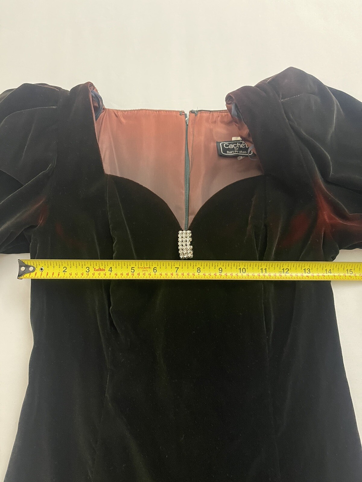 VTG Cachet by Bari Protas Burg VELVET COCKTAIL EVENING DRESS SIZE 3-4