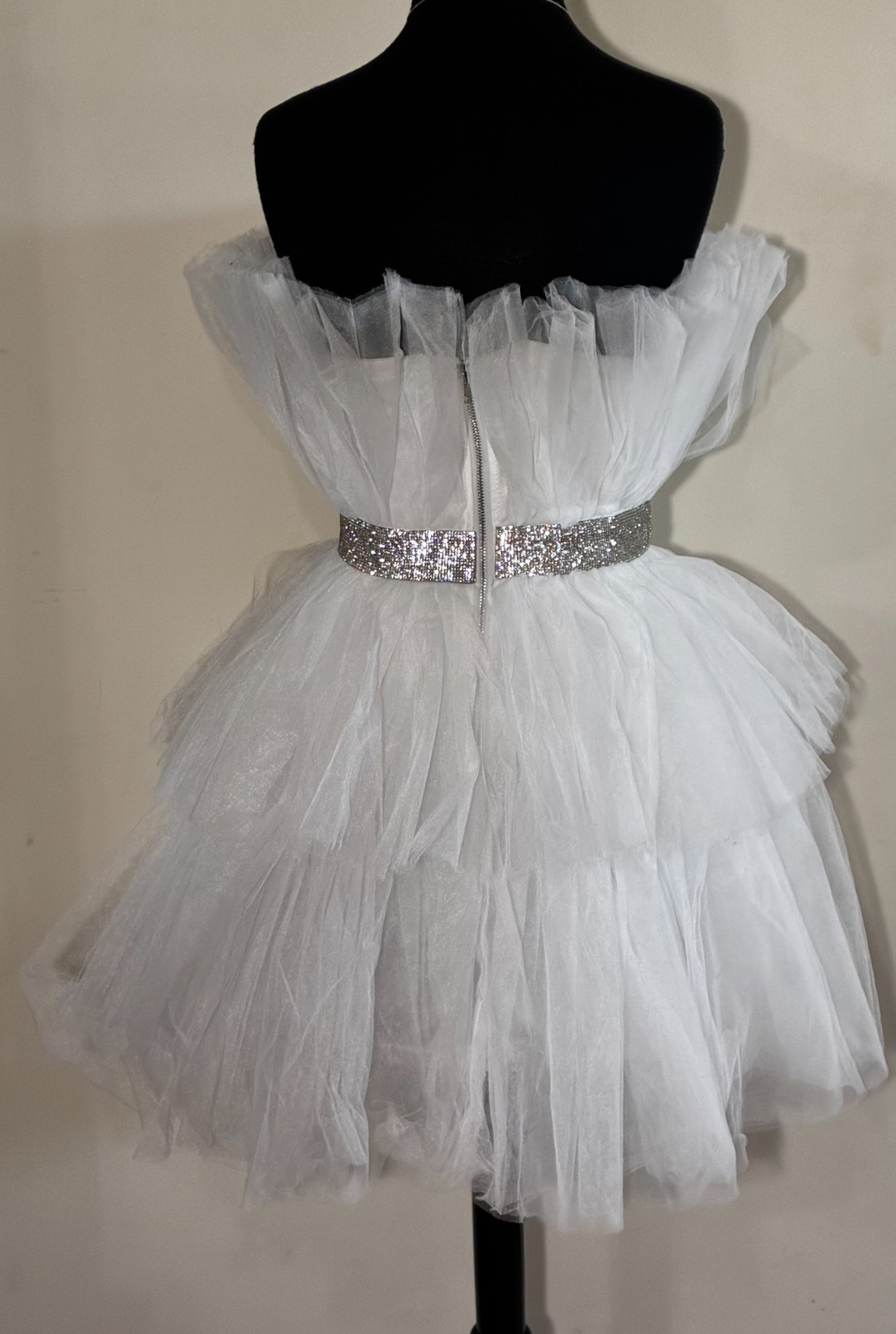 NWOT- Mable Mini Bridal or Reception Mini Tulle Dress (White)-Sz XL (MSRP $300)