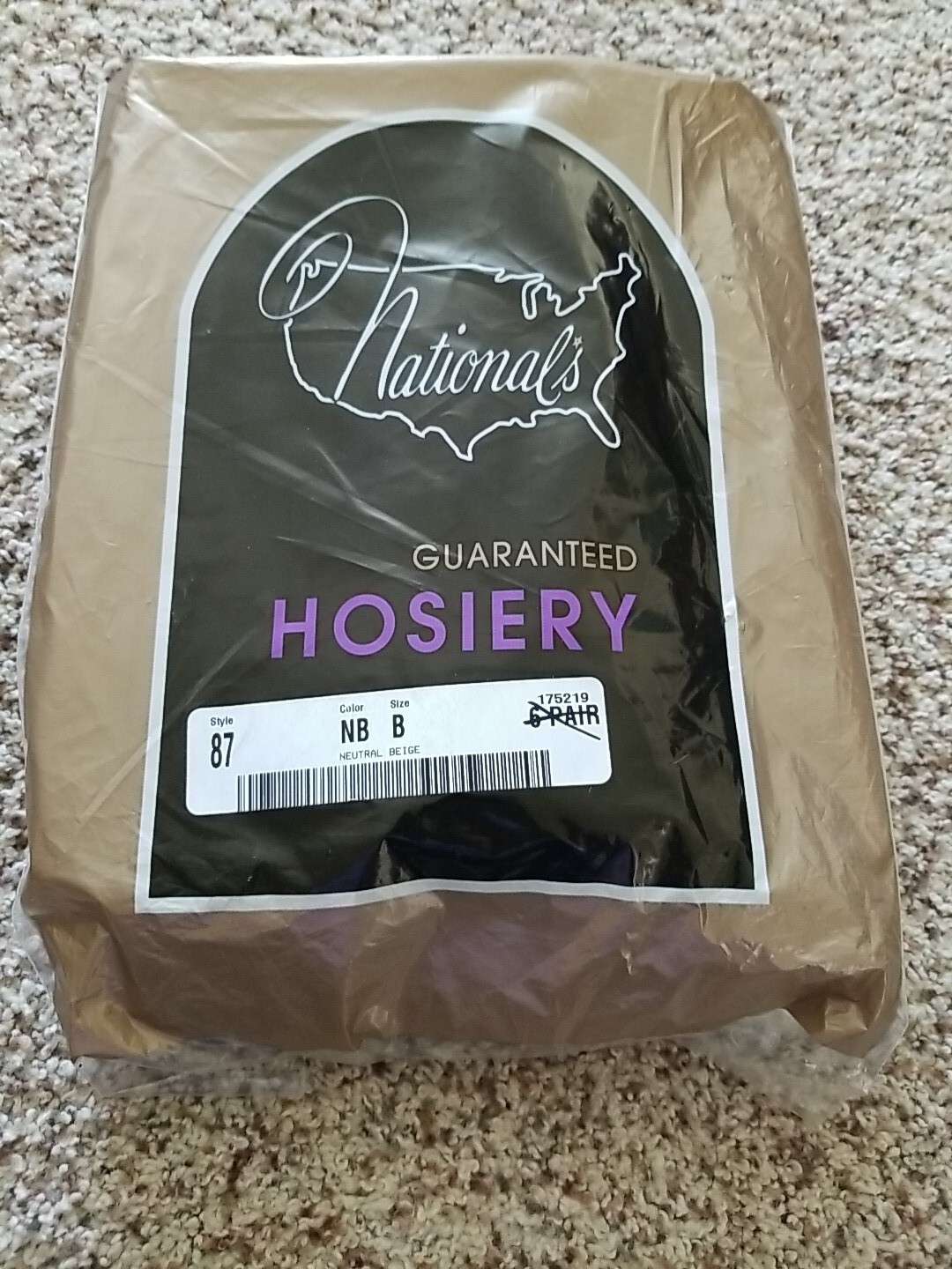 Nationals Hosiery Pantyhose NB Neutal Beige 87 Size B ~ 4 Pair New COND Vintage