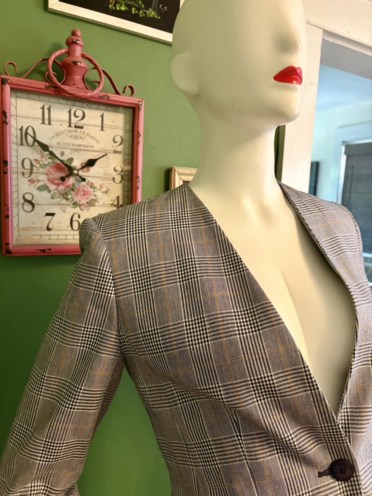 Vintage 80&rsquo;s Pendleton Oregon Rayon Plaid Suit Pleated Accordion Skirt Size S 26