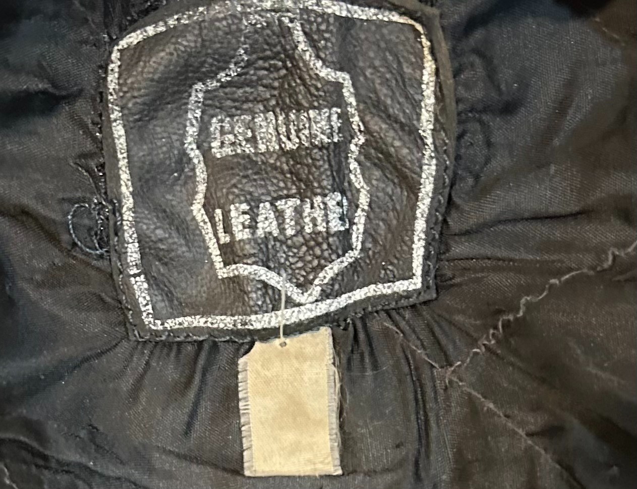 Vintage Leather Motorcycle Jacket Black Men&rsquo;s Small W/Zipper Pockets And Snaps