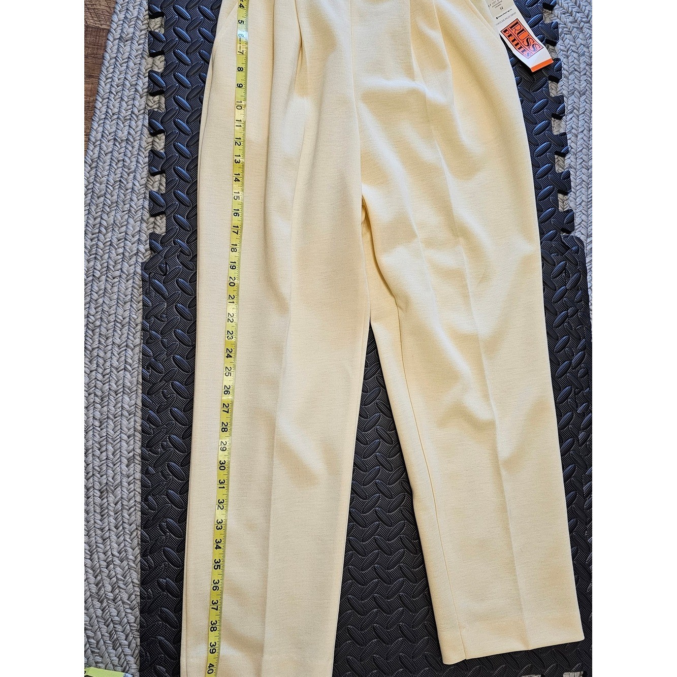 Russ Petites Vintage NWT suit jacket & slacks sunshine yellow 14p lightweight