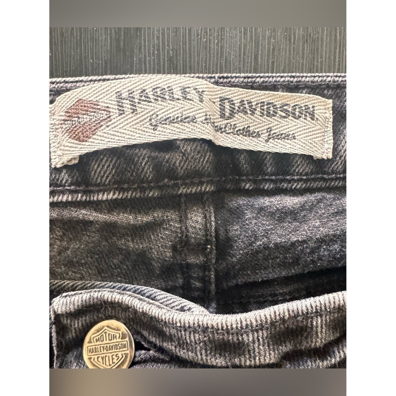Vintage Harley Davidson Bootcut Black Biker Moto Jeans 18 Regular Y2K Plus Size