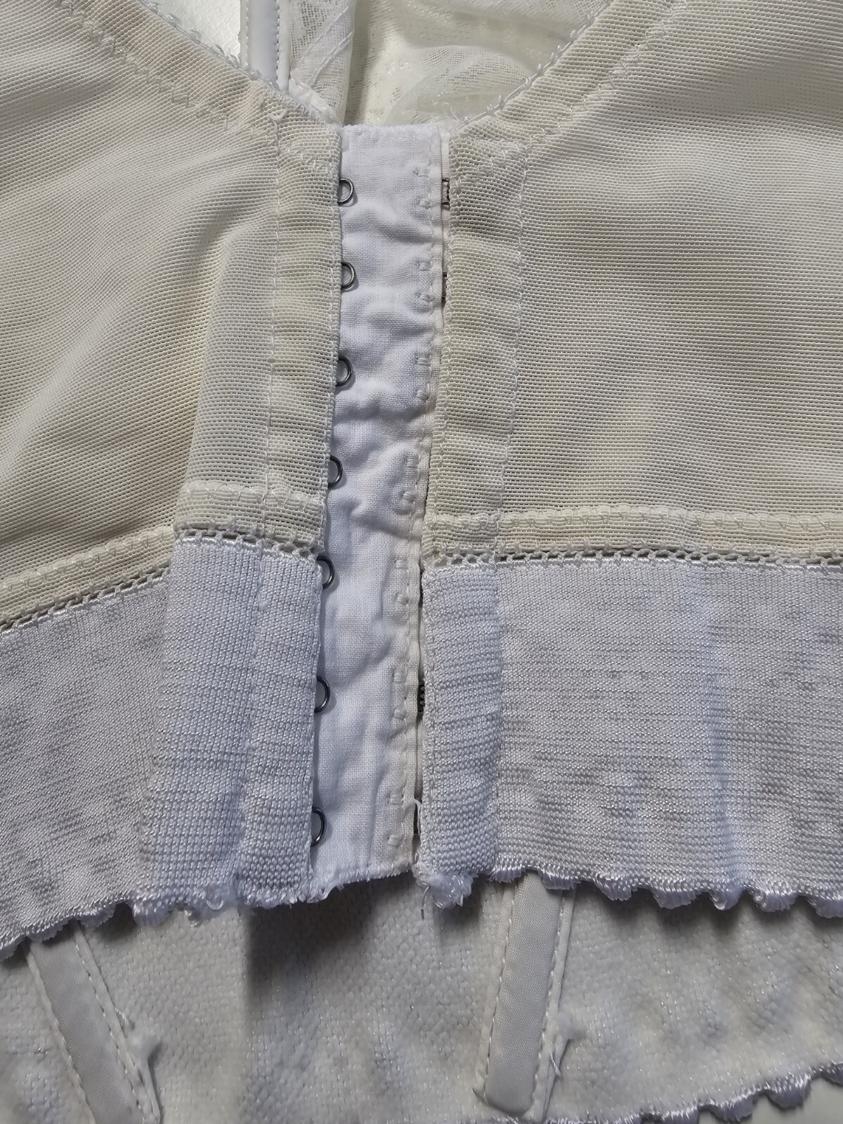 RARITÄT: MARLENE Long BH, Gr. 36 / 80 Cup B, creme * VINTAGE * Made in USA