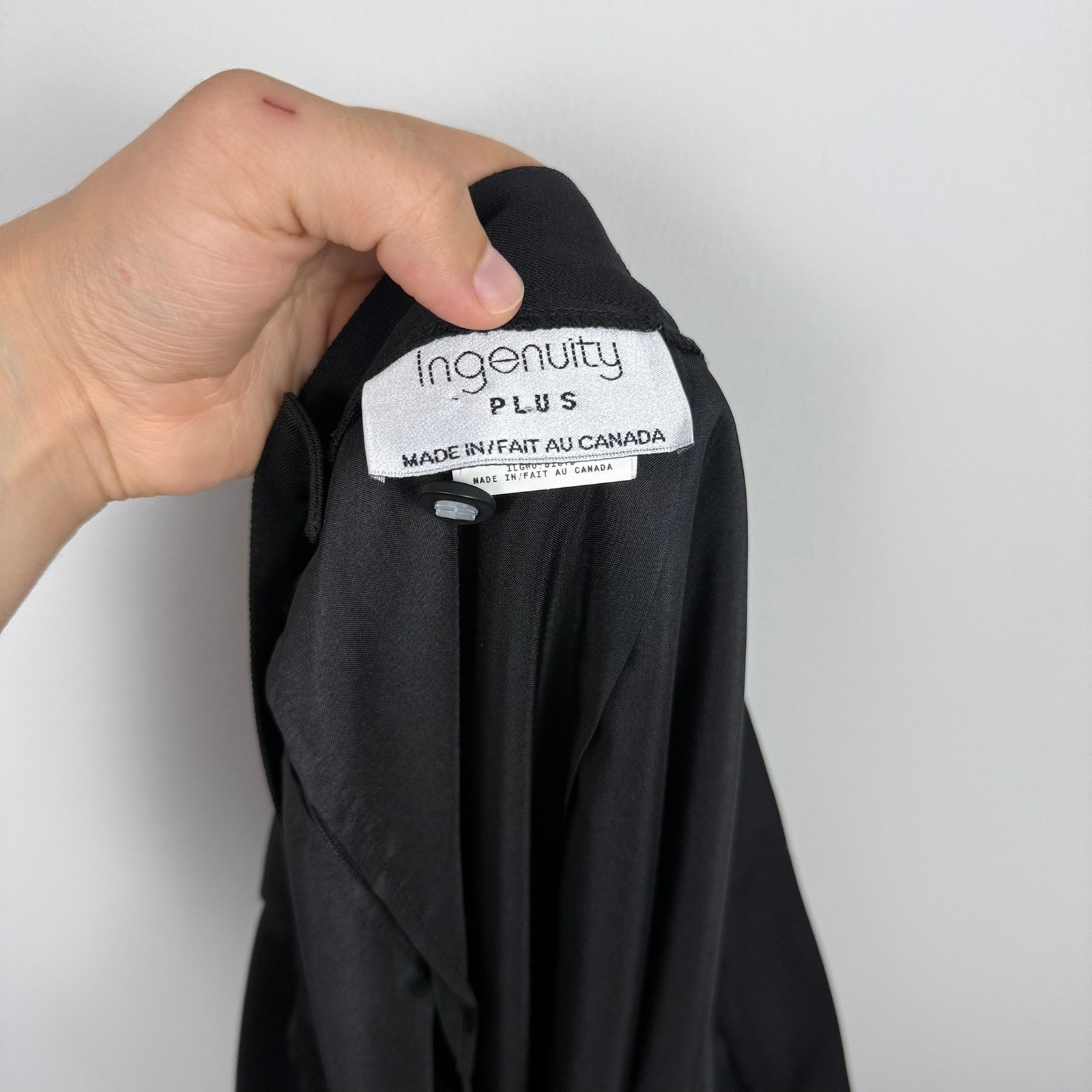 VTG NWT 90s Ingenuity Plus Black Maxi Skirt Made in Canada Minimalist Y2K 18W