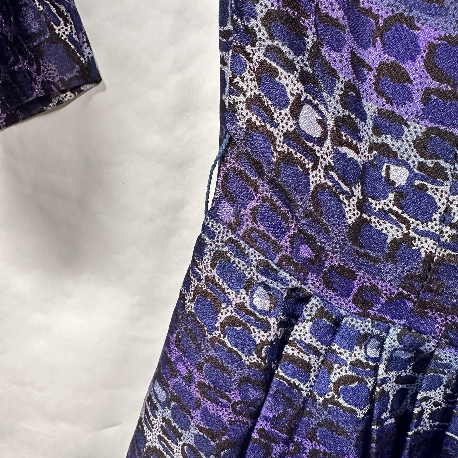 Vintage 60s Shirtwaist Dress Small Purple Abstract Stripped R&K Originals