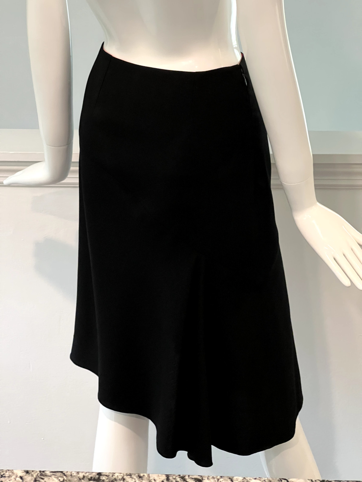 Vintage Christian Lacroix 1990s Black Asymmetrical Skirt Size 36