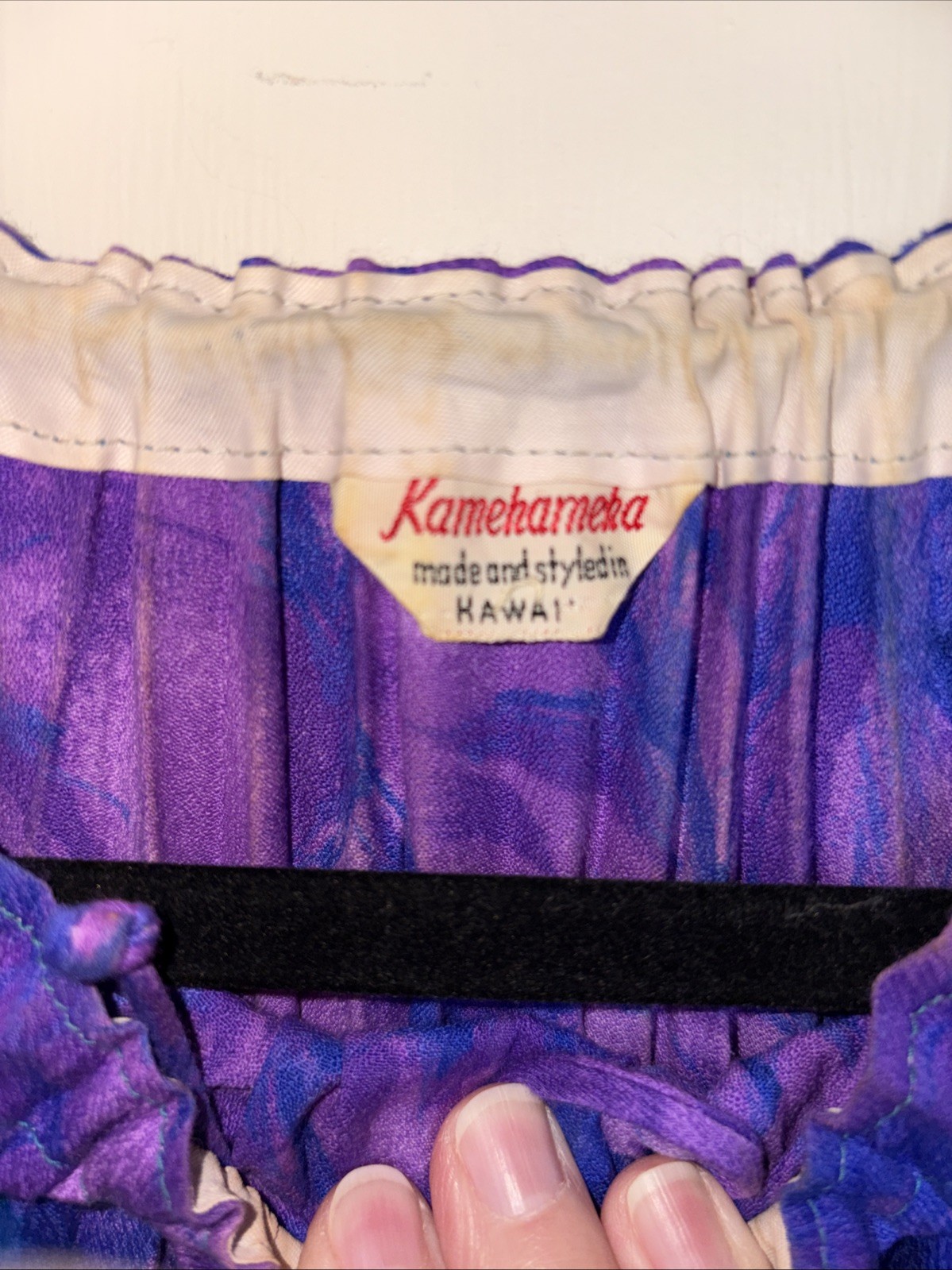 Kamehameha Women Dress Vtg 60s Floral Hawaiian Muumuu Made In Hawaii purple OS