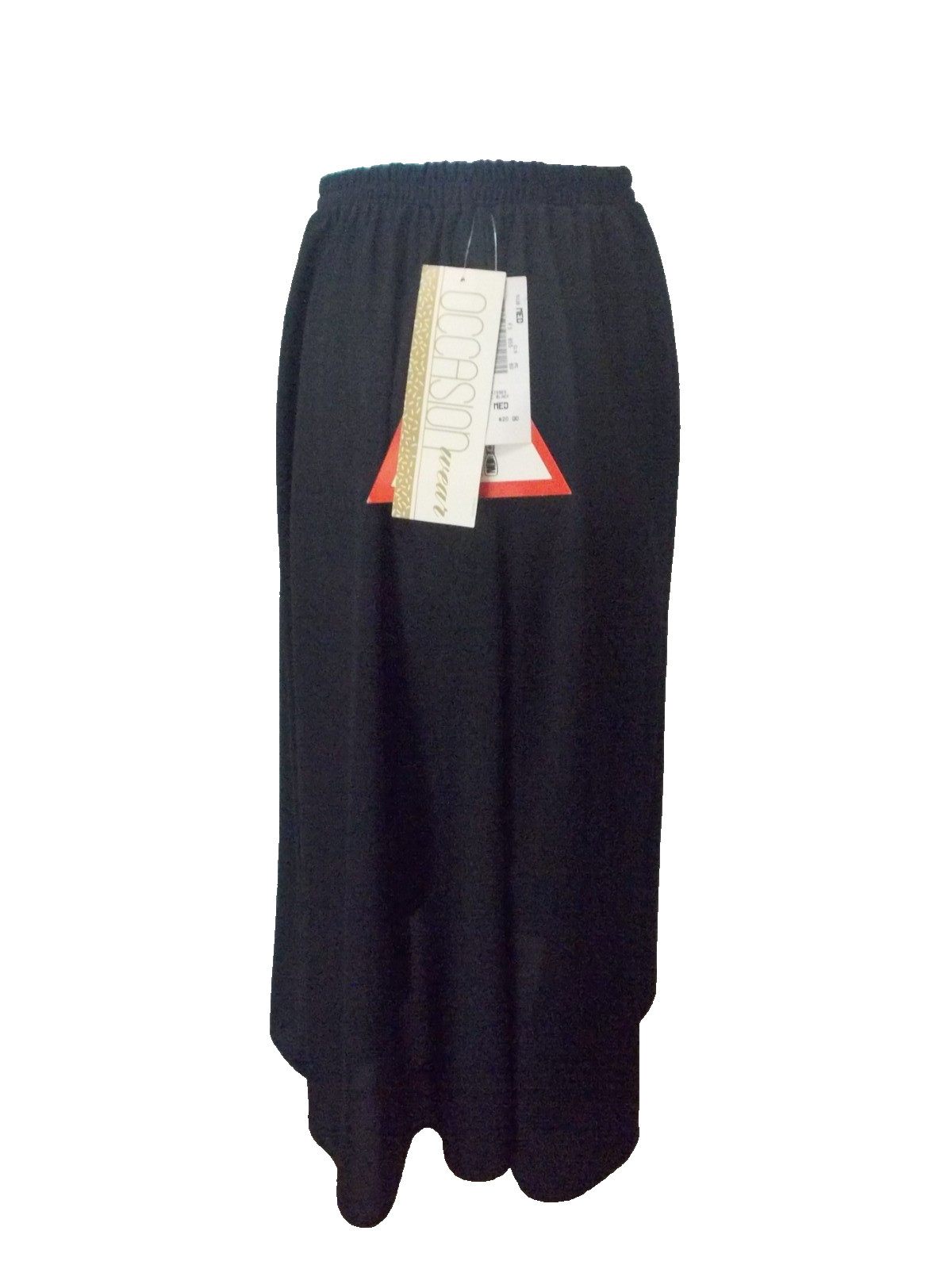 NOST VTG ANOTHER THYME Sears Black Sheer Occasion Wear Midi Skirt USA Sz M