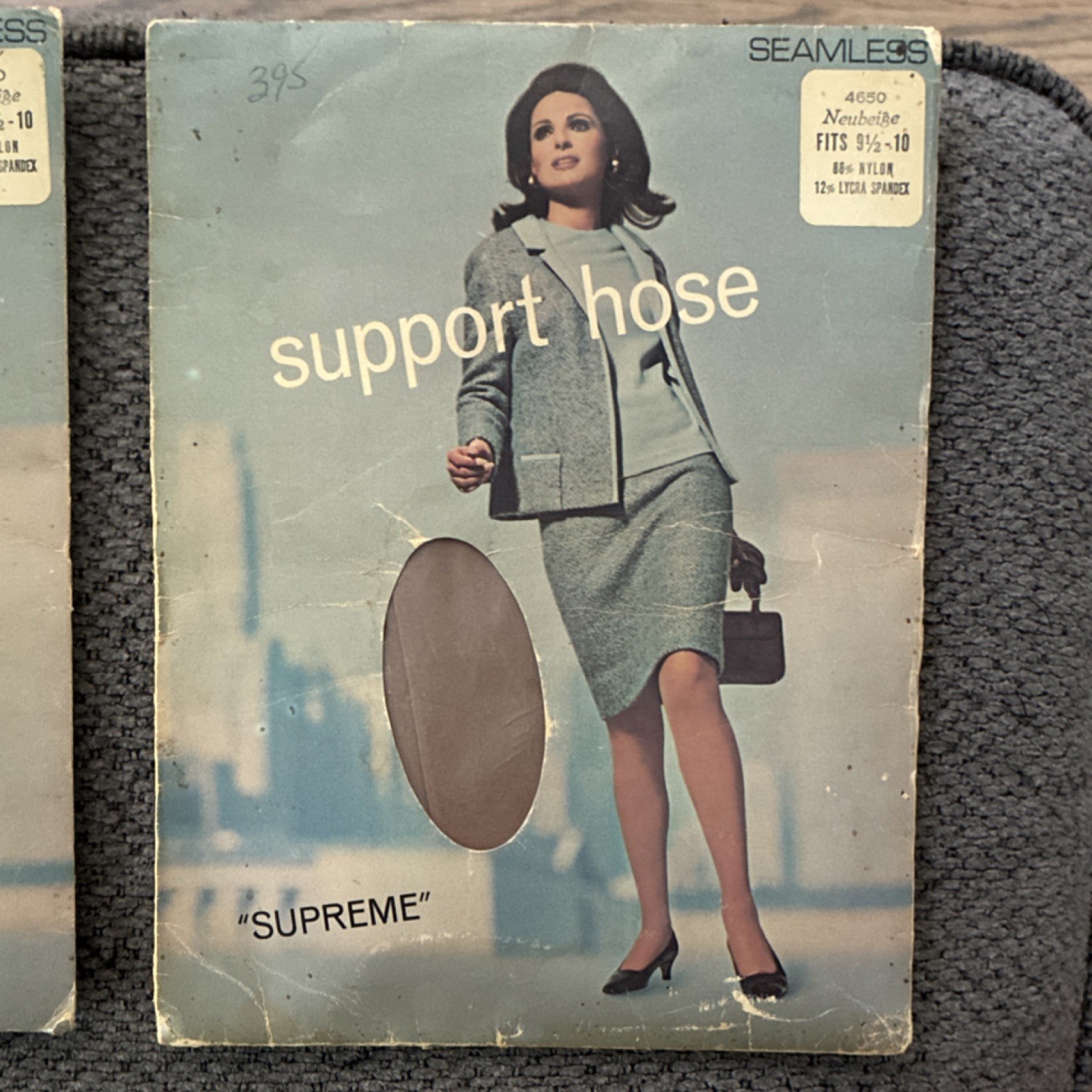SUPREME Support Hose Seamless 4650 Neubeige 88% Nylon 12% Lycra Size 9½-10