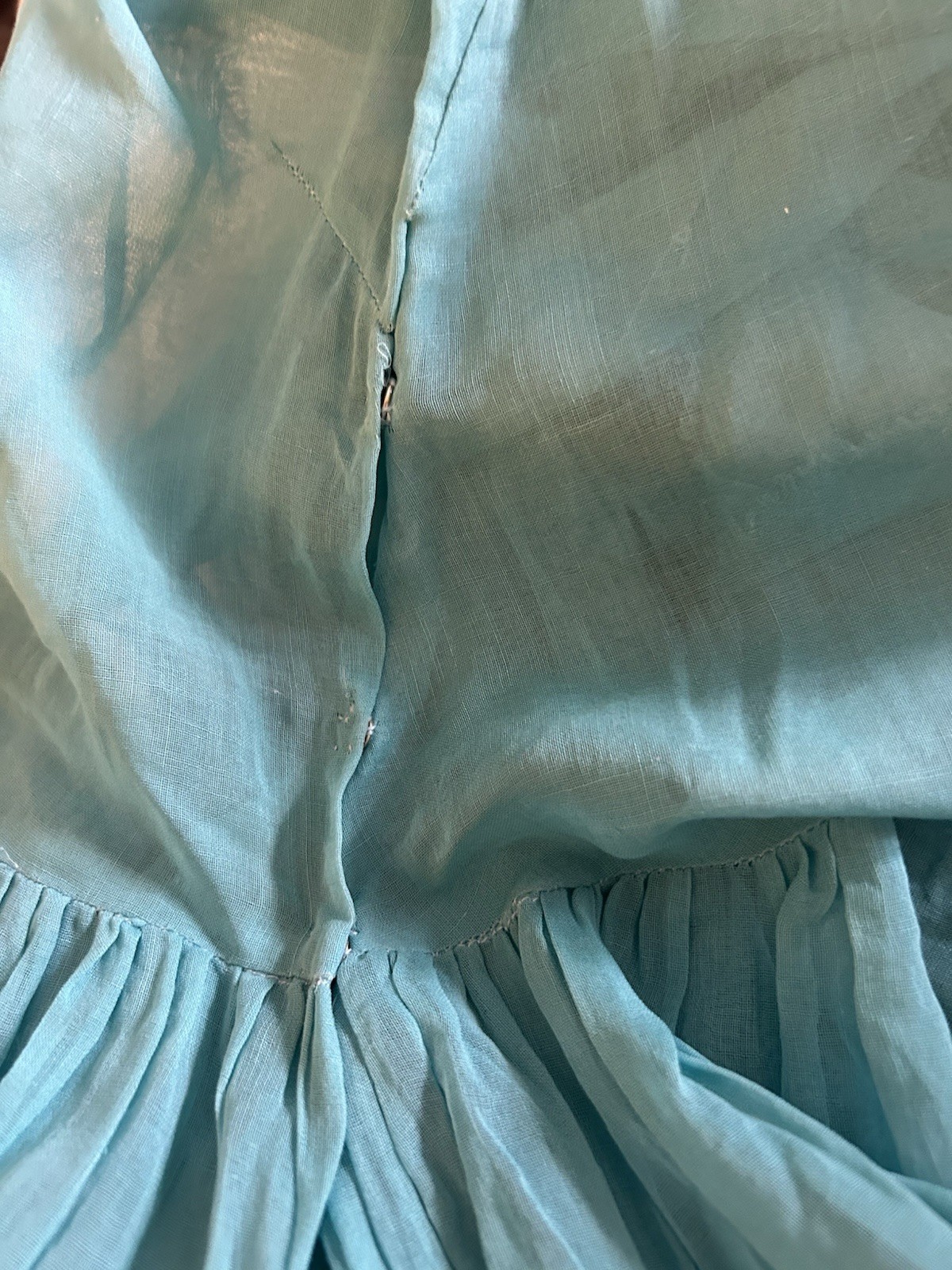 1950-1960 Handmade Blue Chiffon Princess Dress