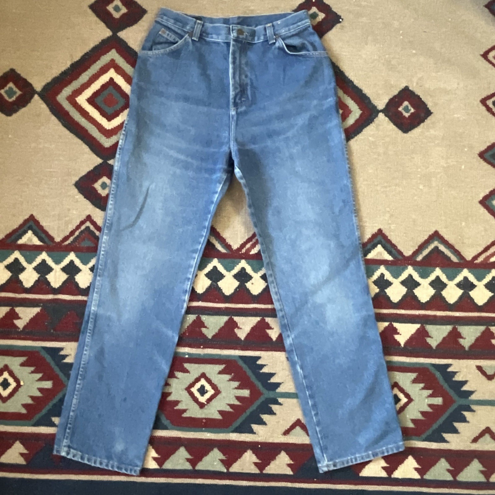 Vintage 80s Silver Unicorn High Waisted Mom Jeans Women’s Size 13 Blue Denim