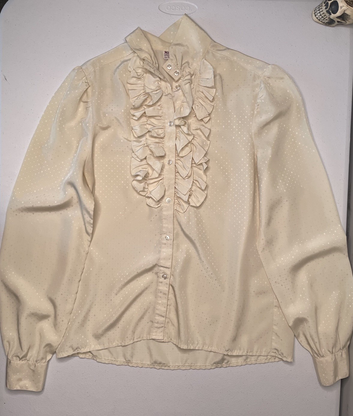 Vintage Miller Stockman Women’s Polka Dot Blouse Sz. 13 / 14 Made In USA