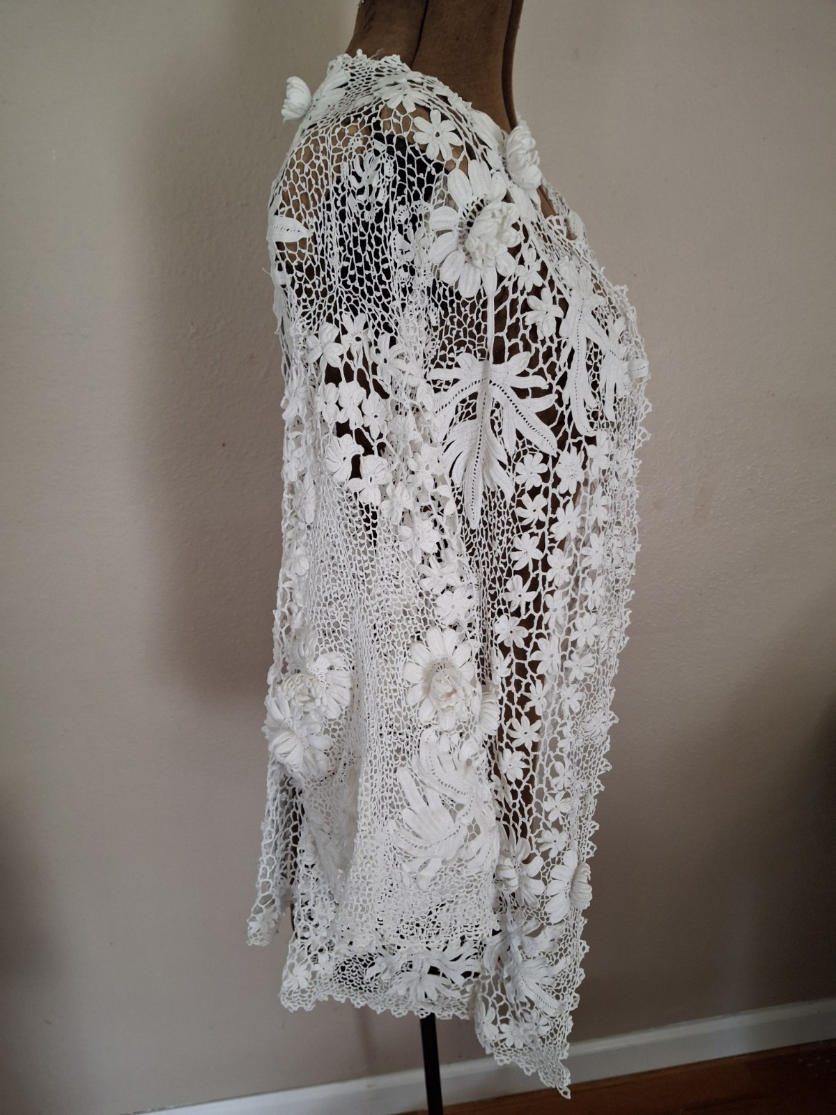 Vintage Edwardian EXQUISITE Irish Crochet Fancy Day Jacket