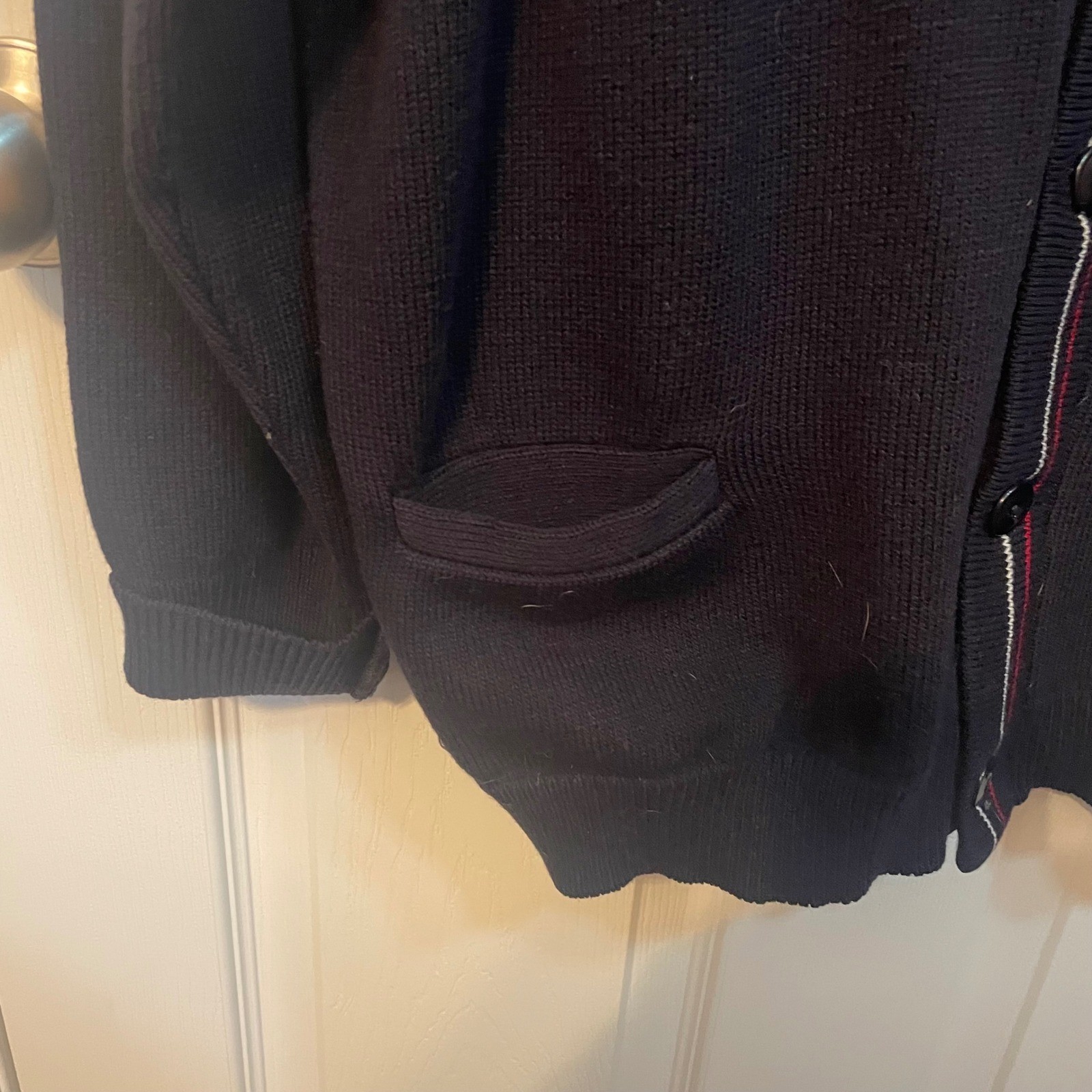 Vintage USPS United States Postal Service Cardigan Sweater Navy Blue Size 2XL