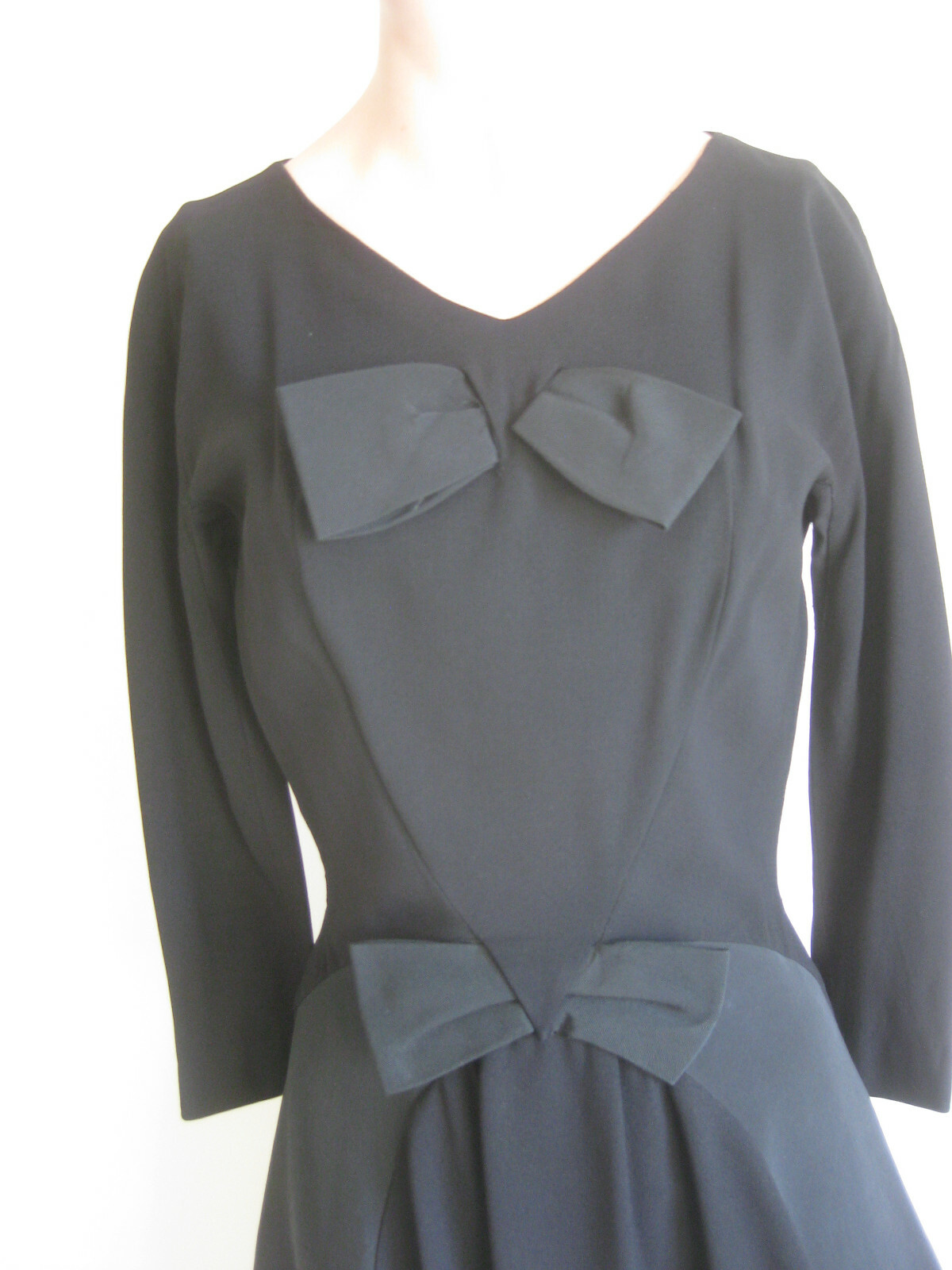 1950s 60s vintage BLACK Cocktail Party Dress