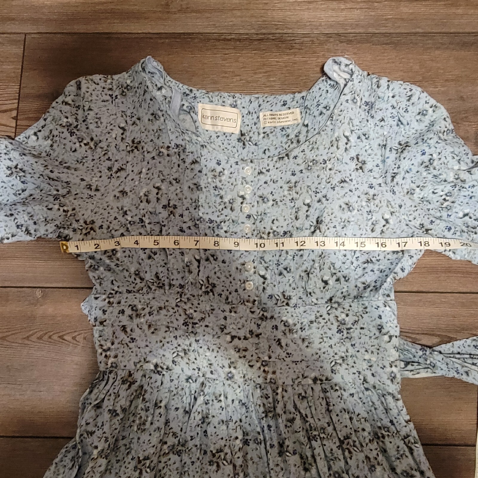 vintage Karin Stevens 1990s Cottage core summer babydoll midi dress (See Desc)
