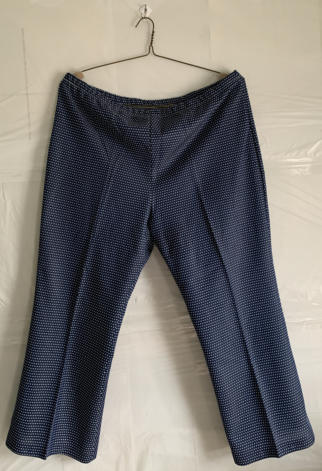 Women’s Elastic Pants Polyester Sz 22 Single Stitch Straight Legs 70’S VTG Used