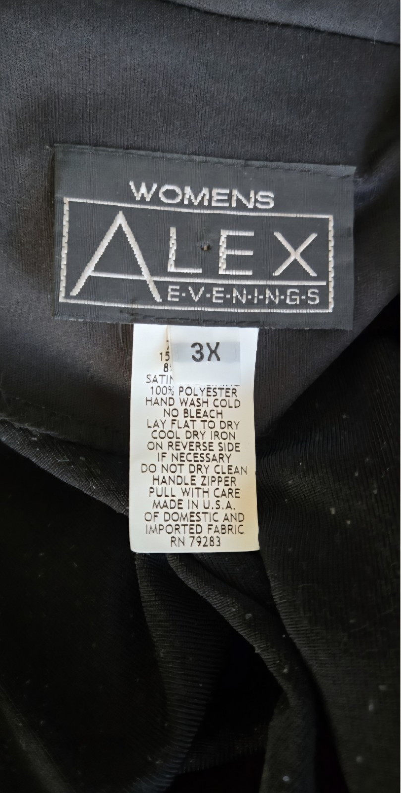 1990s ALEX EVENINGS Black Sparkling Zip Front Cocktail Jacket Size 3X