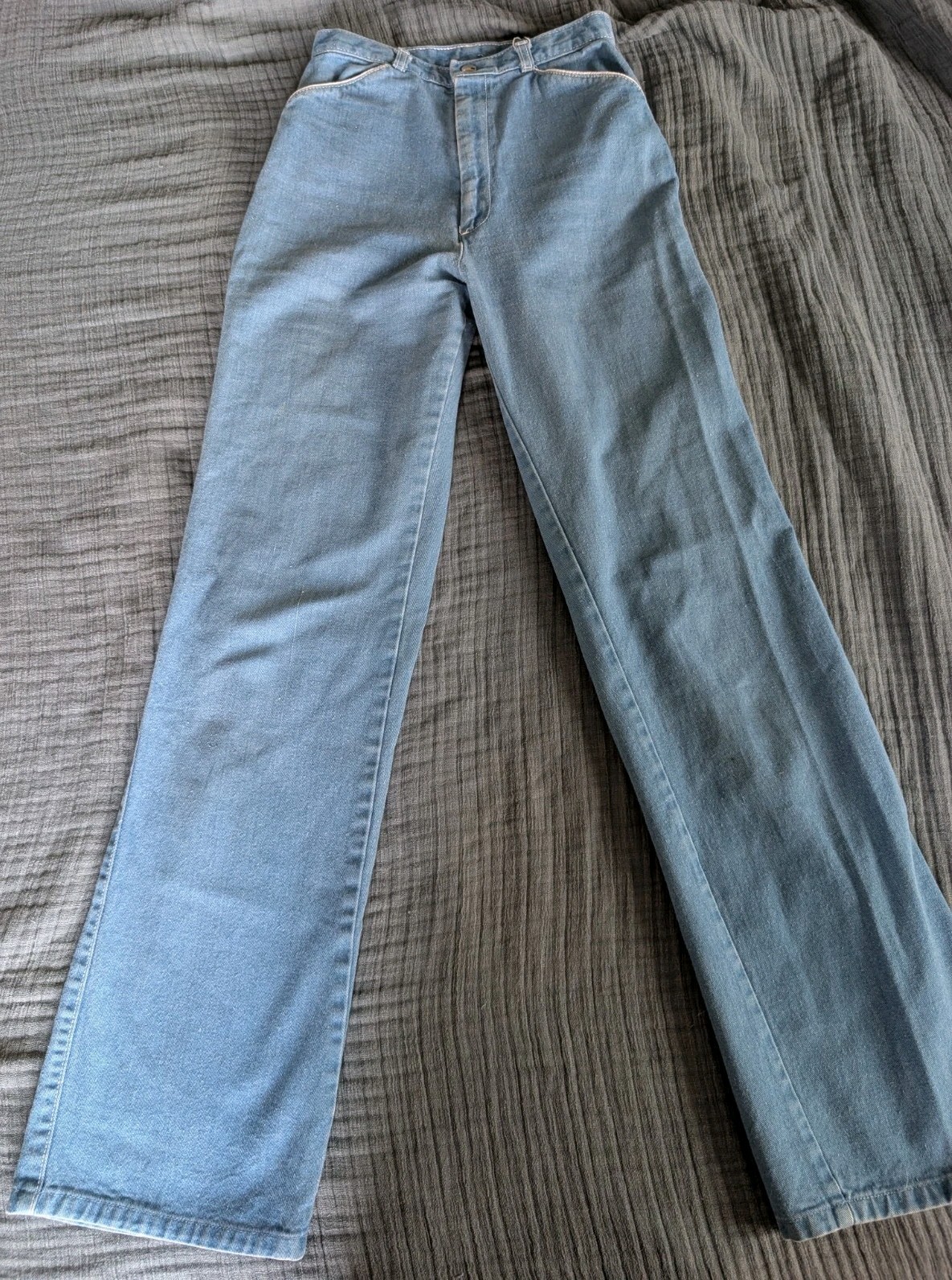 Vintage Pizzazz Jeans High Waist Lightweight Denim Womens Size 8 (24×31.5)
