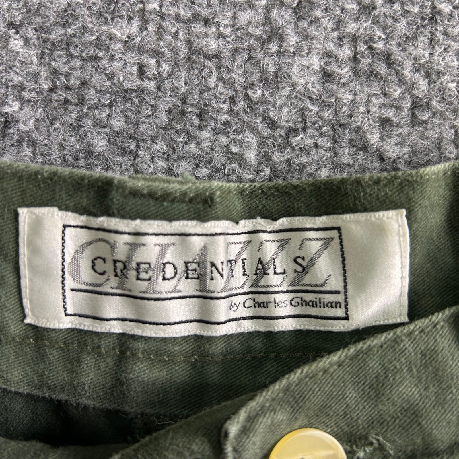 Credentials Shorts Womens Size 5 Olive Green High Waisted Cotton Utility Vintage