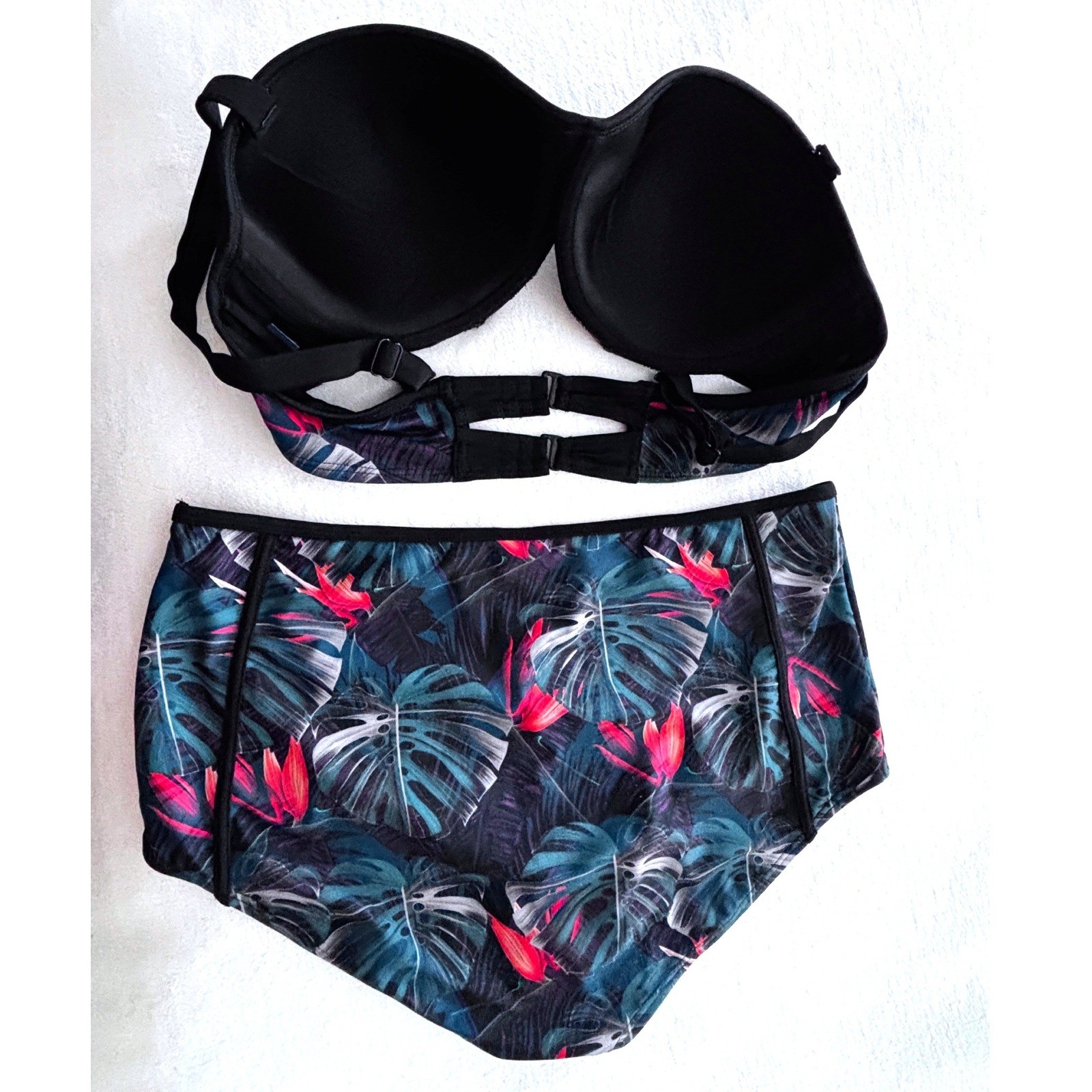 SwimsuitsForAll Tropical Underwire Bikini High Waist Sz 20 Pin Up Rockabilly