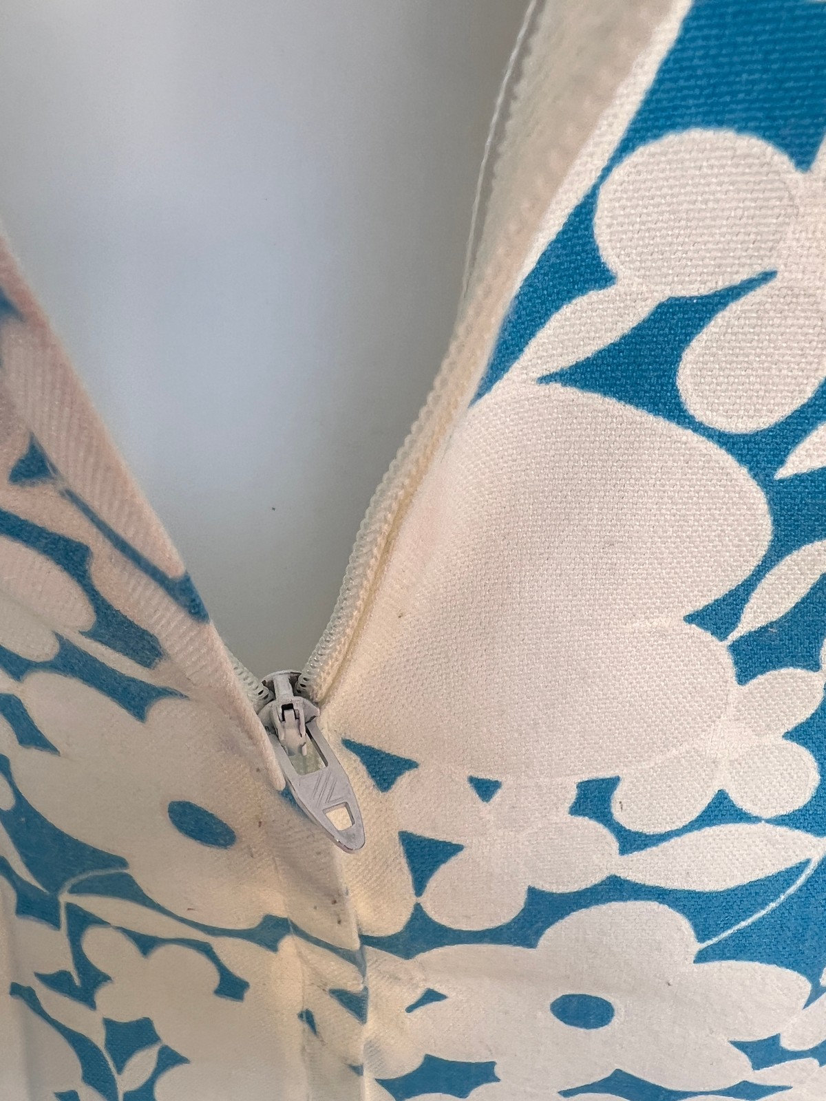 1960s Blue and White Liberty Circle Minidress, S/M
