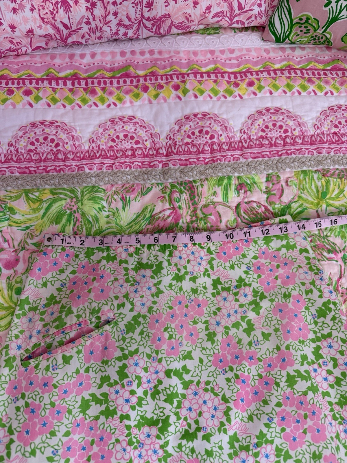 Vintage « The Lilly » Lilly Pulitzer White Skirt With Pink Flowers