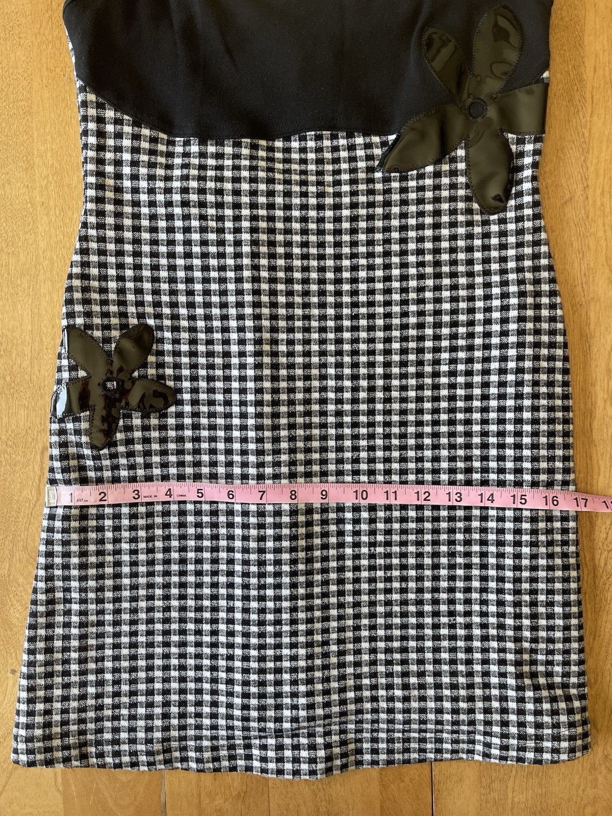 Vintage 90s Forever 21 U.S.A. Gingham Plaid Mini Dress Size Medium Y2K