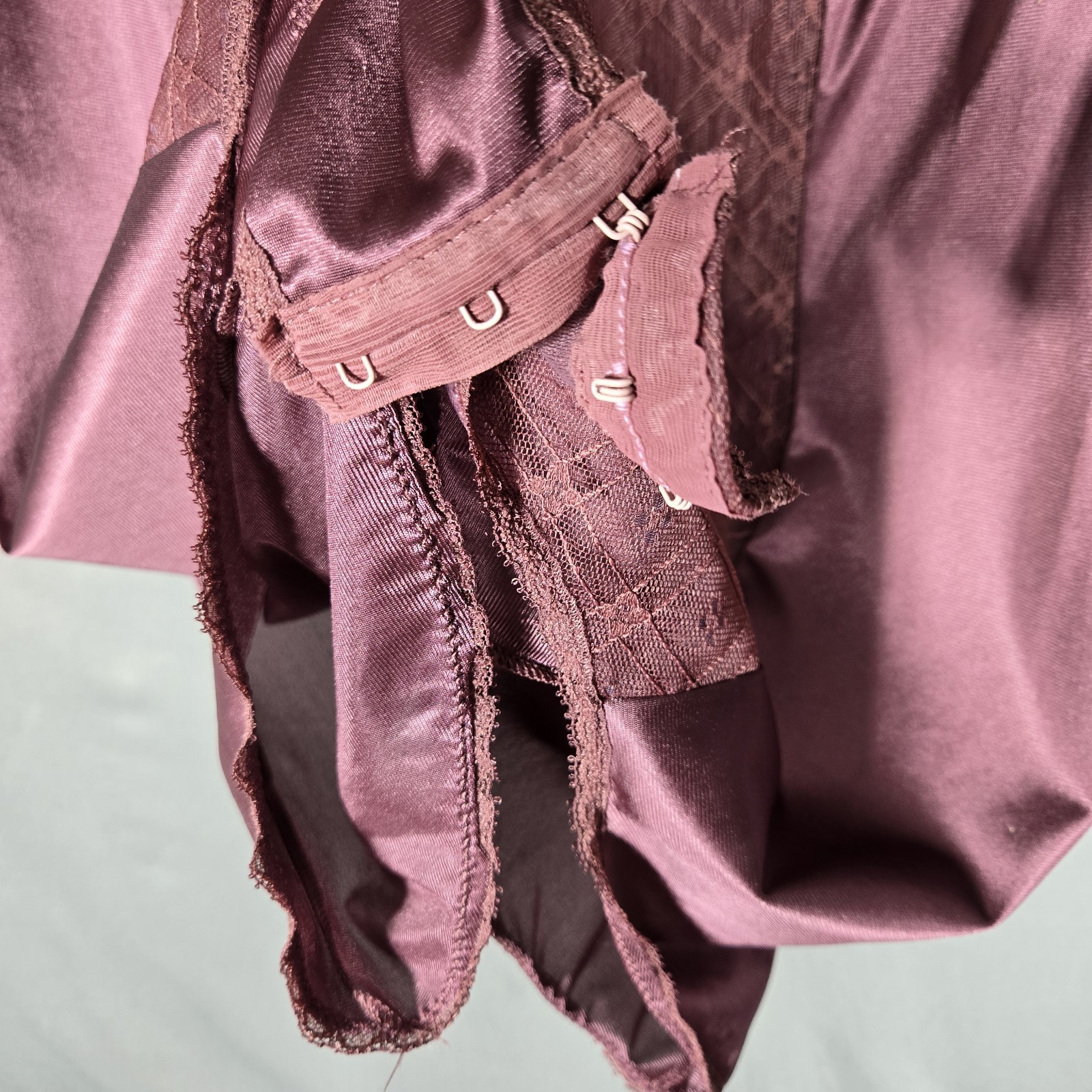 Vtg Vassarette Underneath It All Bodysuit 36 Dusty Rose Lace USA Boho Coquette