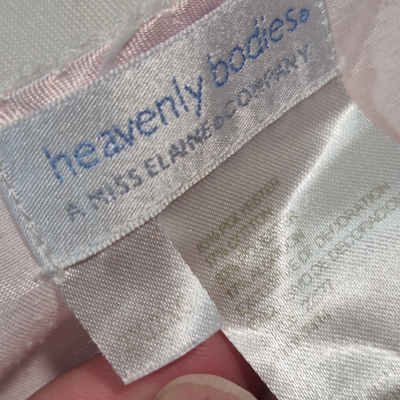 VTG Heavenly Bodies Miss Elaine Pink Satin Nightgown Lace Trim Cottagecor 2XL