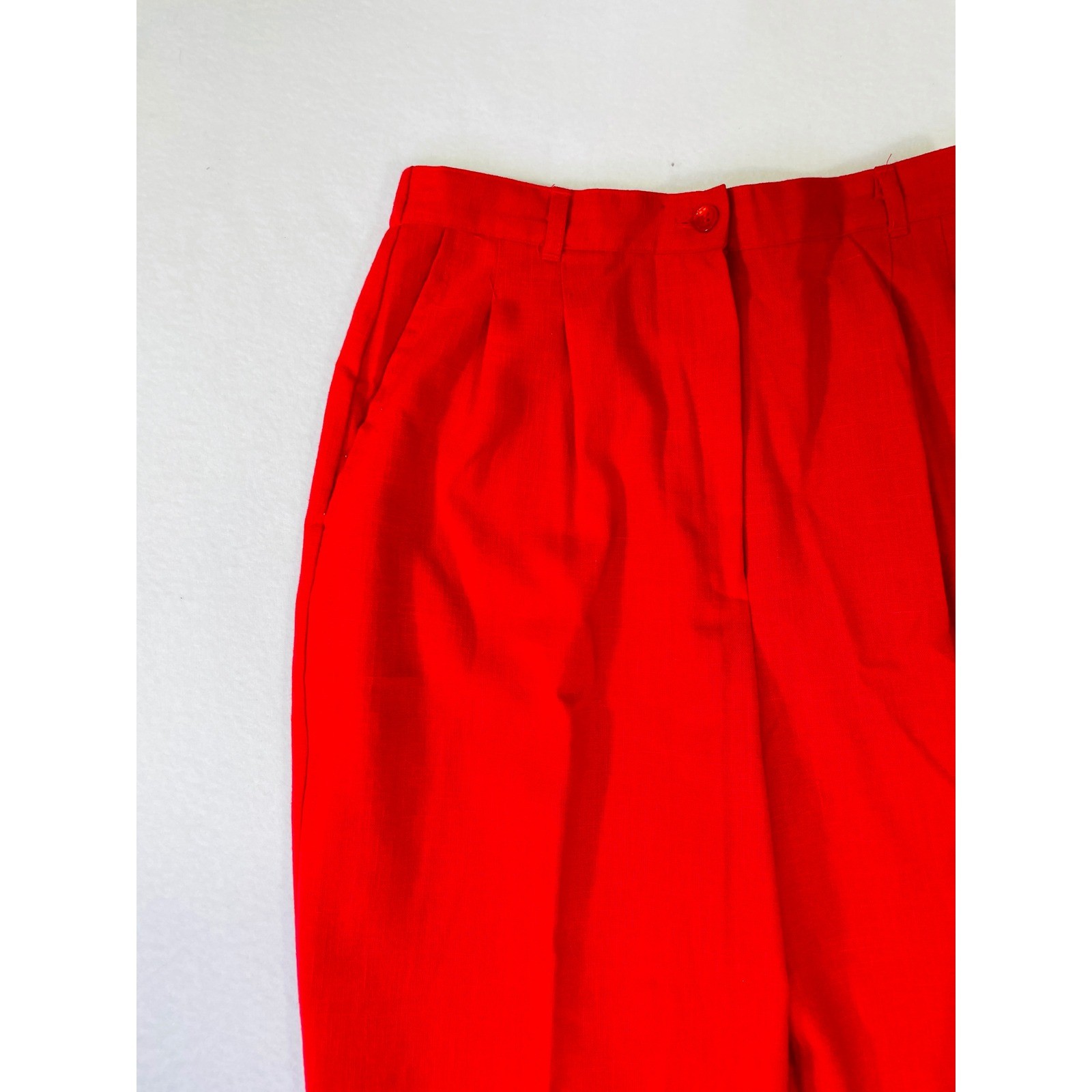 Koret Vintage Red Pleated High Waisted Dress Pants Made in USA Womens Size 10