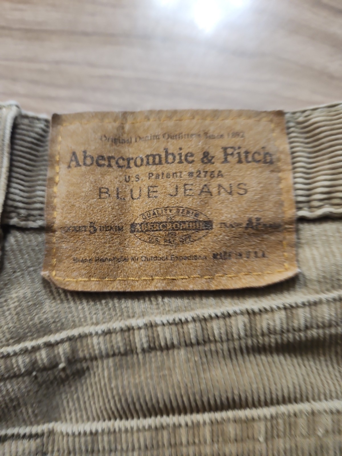 Vintage 90s Abercrombie & Fitch Blue Jean Model Corduroy Pants Brown Size 10